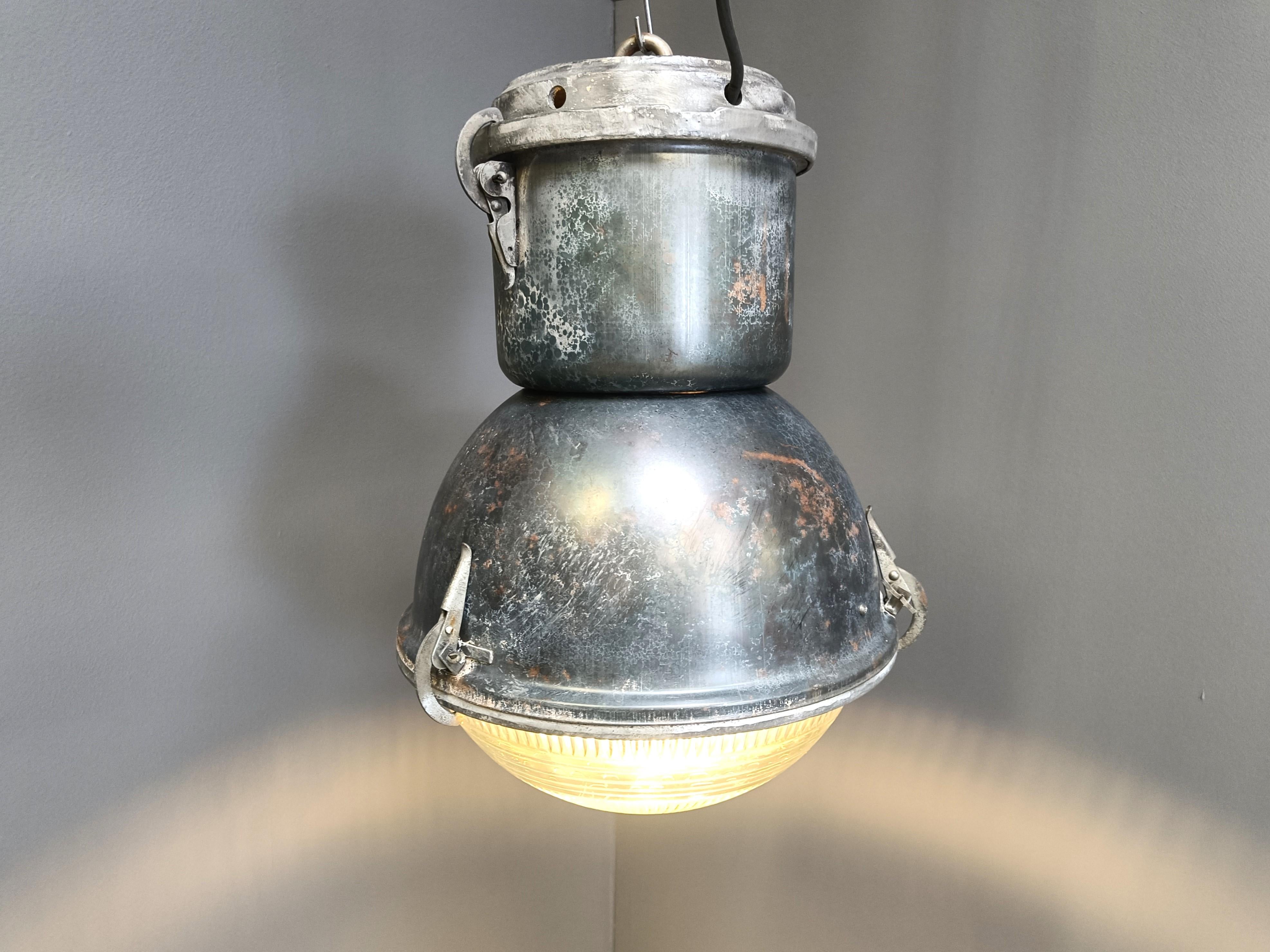 Industrial 'Ball' Lamps with Glass, 1930s 3