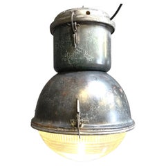 Industrial 'Ball' Lamps with Glass, 1930s