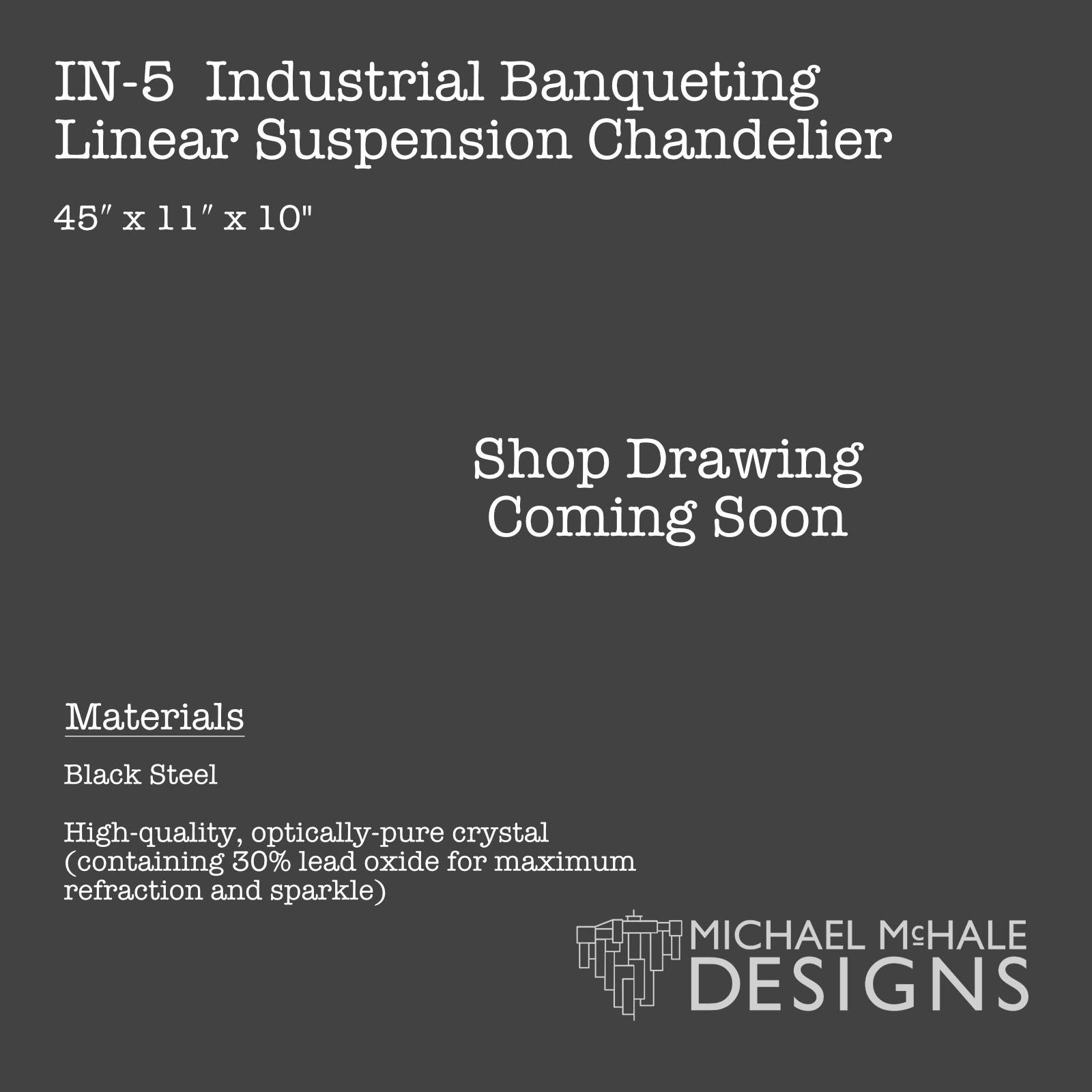 Contemporary Industrial Banqueting Linear Suspension Chandelier