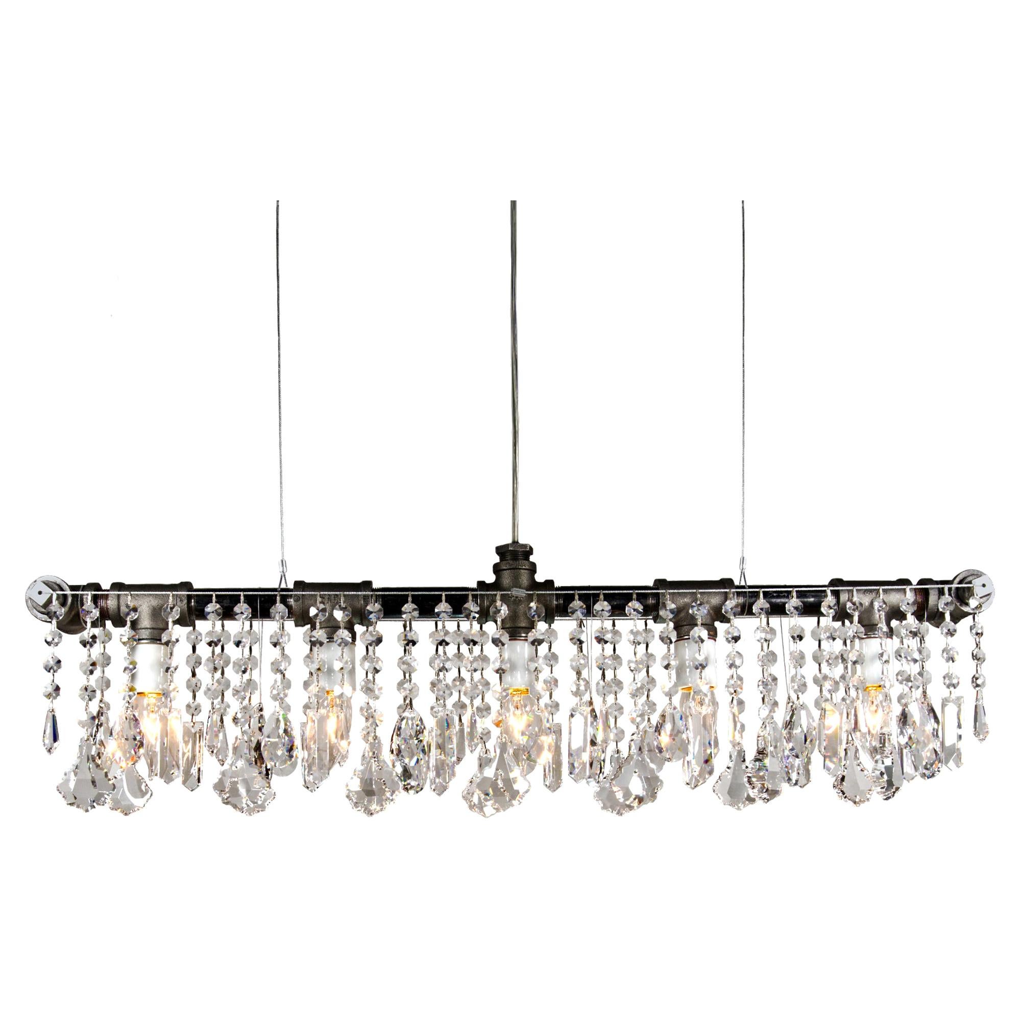 Industrial Bar Five-Light Chandelier Linear Suspension