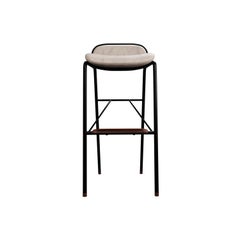 Industrial Bar Stool DUV Cream leather handcrafted by Murmurio
