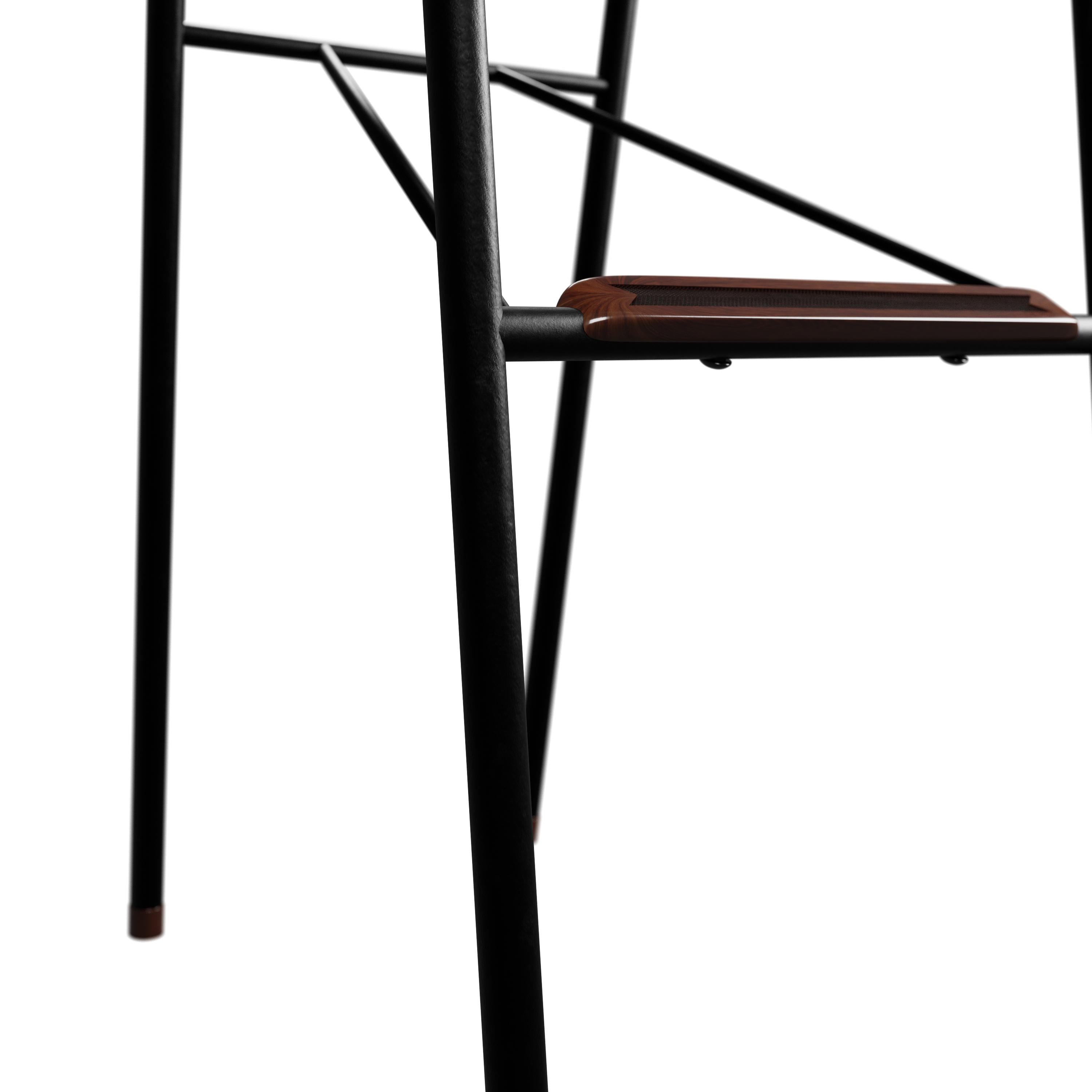 XXIe siècle et contemporain Tabouret de bar industriel DUV en cuir crème fabriqué à la main par Murmurio en vente
