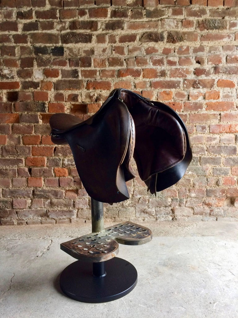 Industrial Bar Stool Horse Saddle Equestrian Interest Loft Design at
