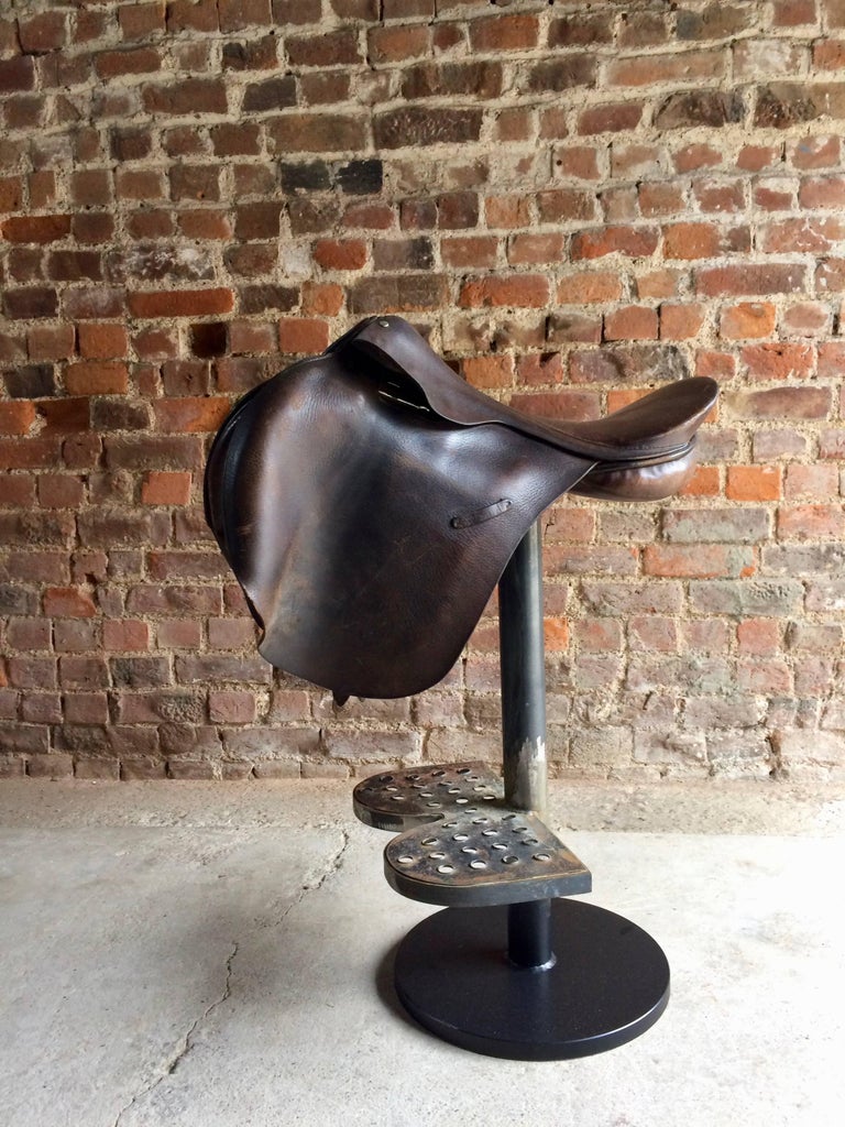 Industrial Bar Stool Horse Saddle Equestrian Interest Loft Design at