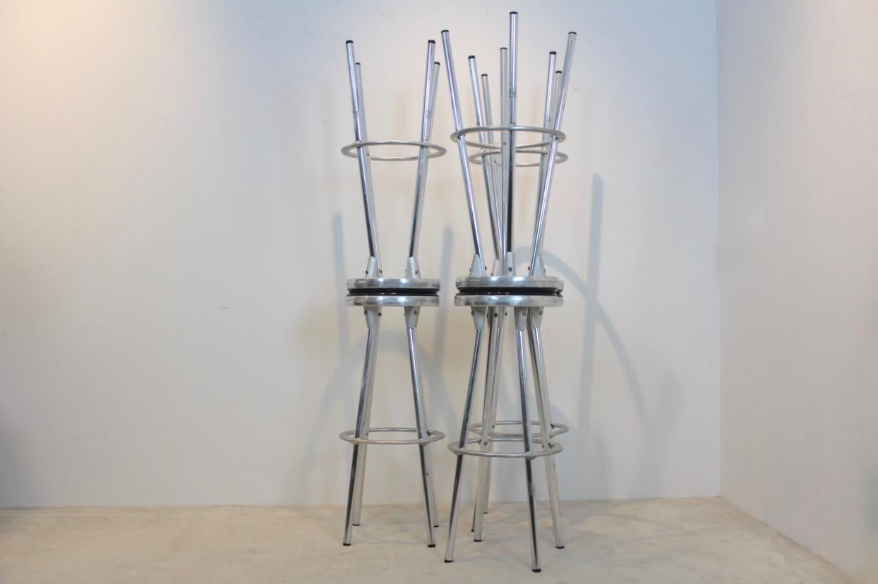 20th Century Industrial Bar Stools in Aluminum by Joan Casas I Ortinez for Indecasa, Spain