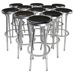 Industrial Bar Stools in Aluminum by Joan Casas Y Ortinez for Indecasa, Spain