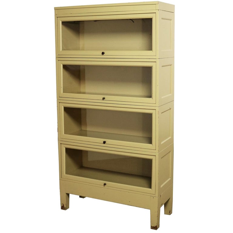 Industrial Barrister Stacking Bookcase Globe Wernicke Distressed