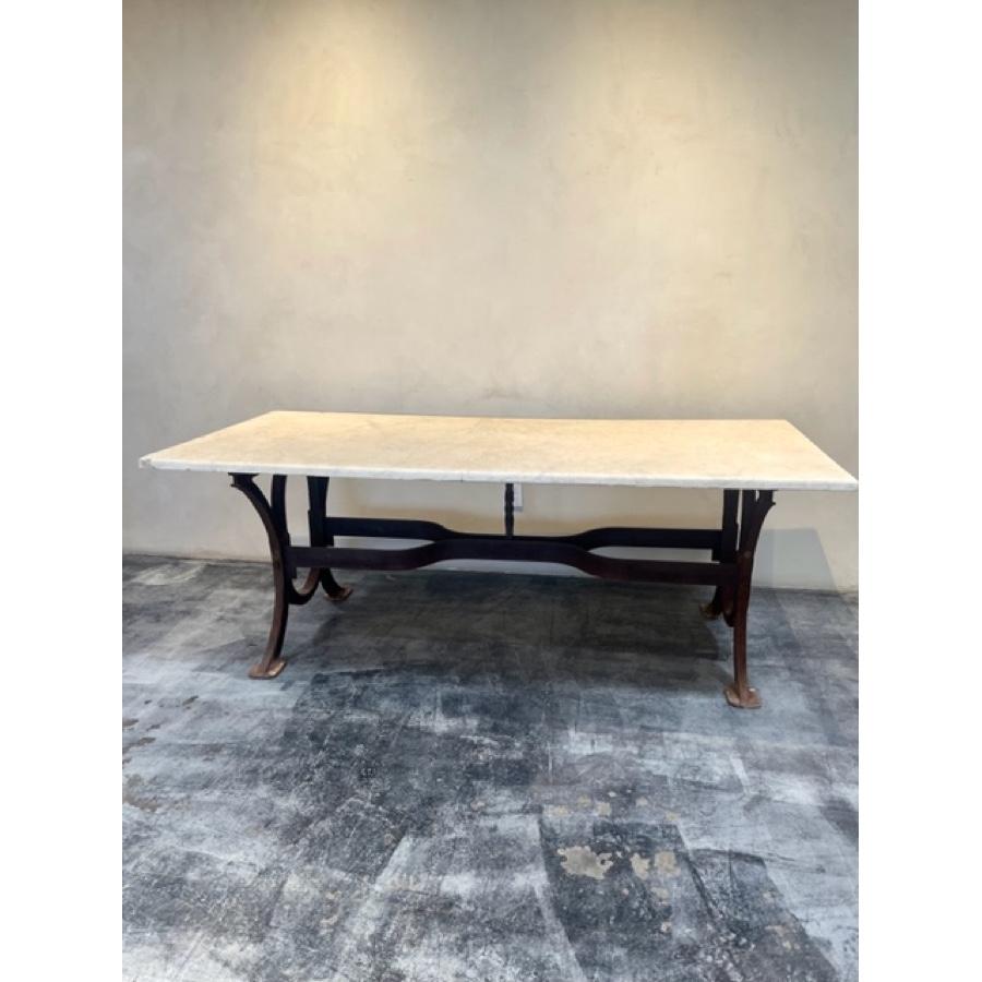European Industrial Base Table Stone Top, FR-0041-03 For Sale