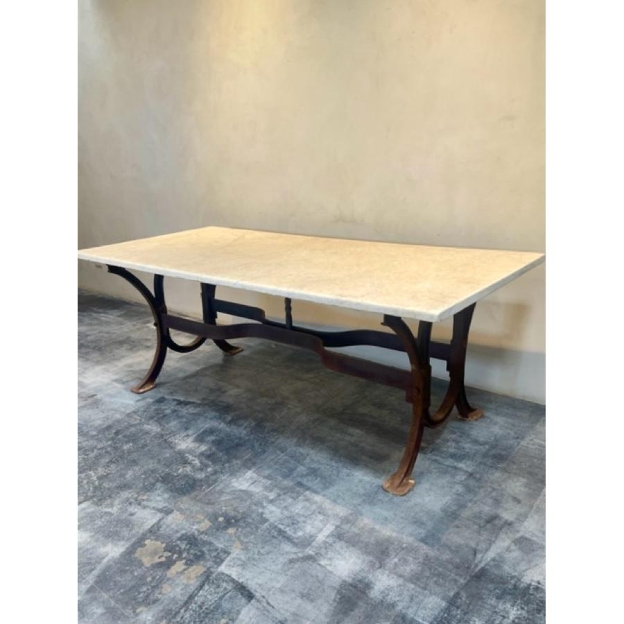 Industrial Base Table Stone Top, FR-0041-03 For Sale 2