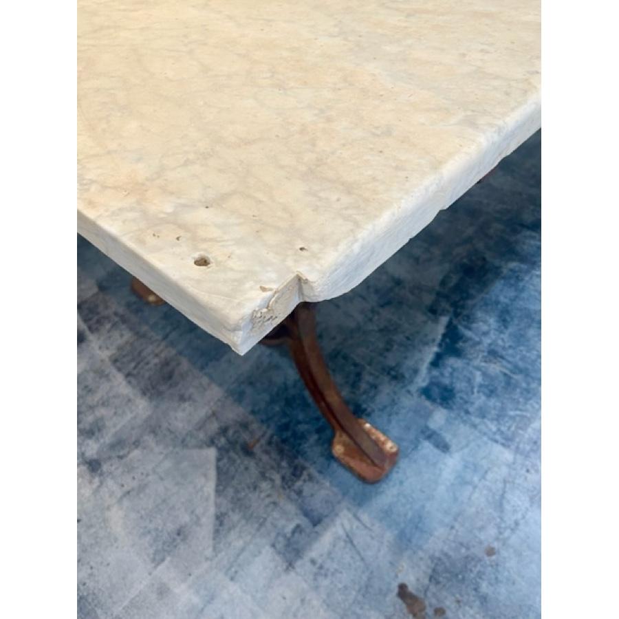 Industrial Base Table Stone Top, FR-0041-03 For Sale 4