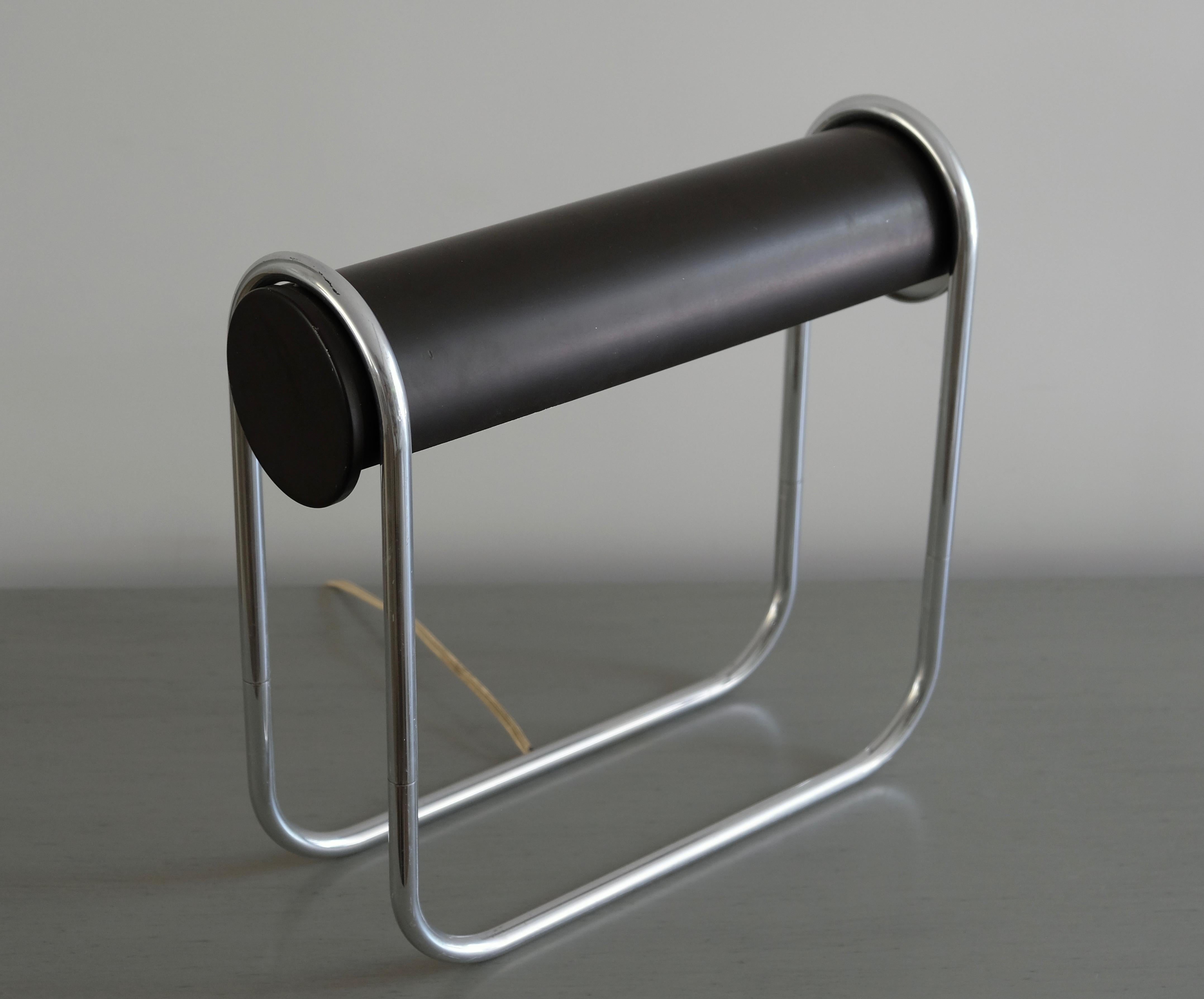 Industrial Bauhaus Style Chrome Nessen Table or Desk Lamp 5