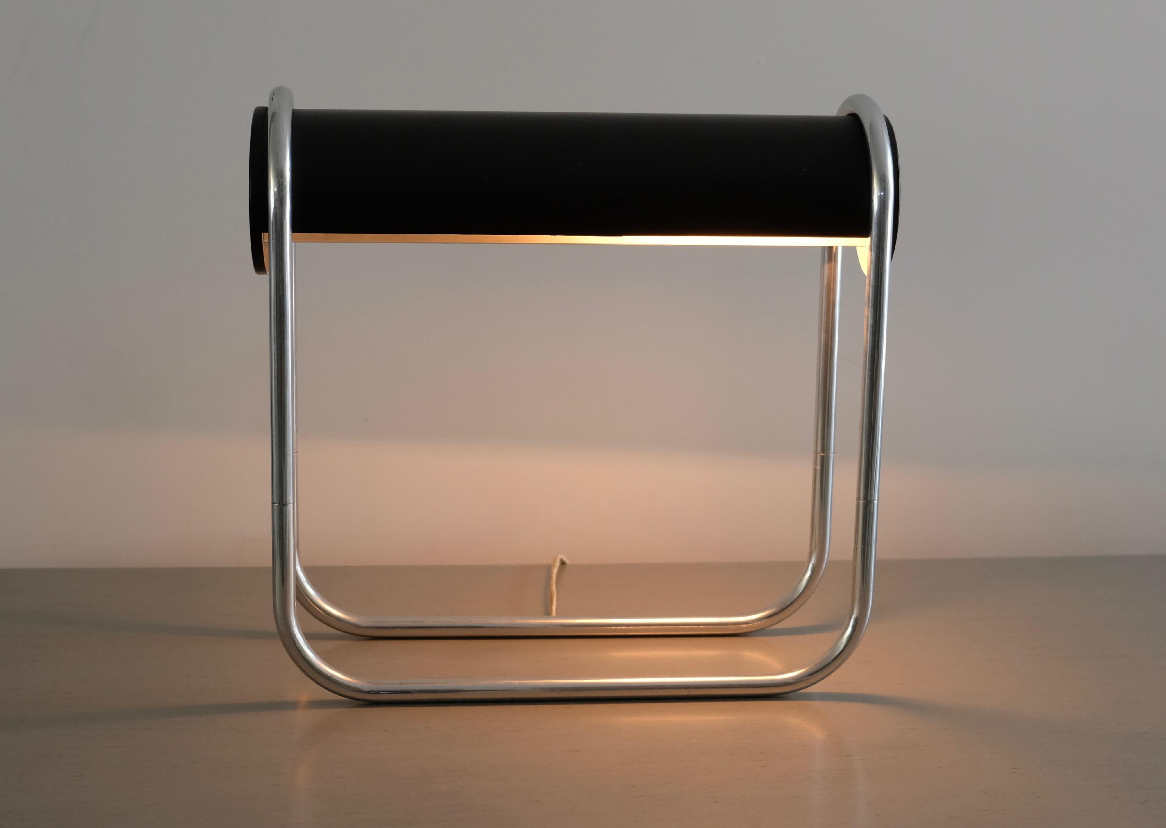 Industrial Bauhaus Style Chrome Nessen Table or Desk Lamp 9