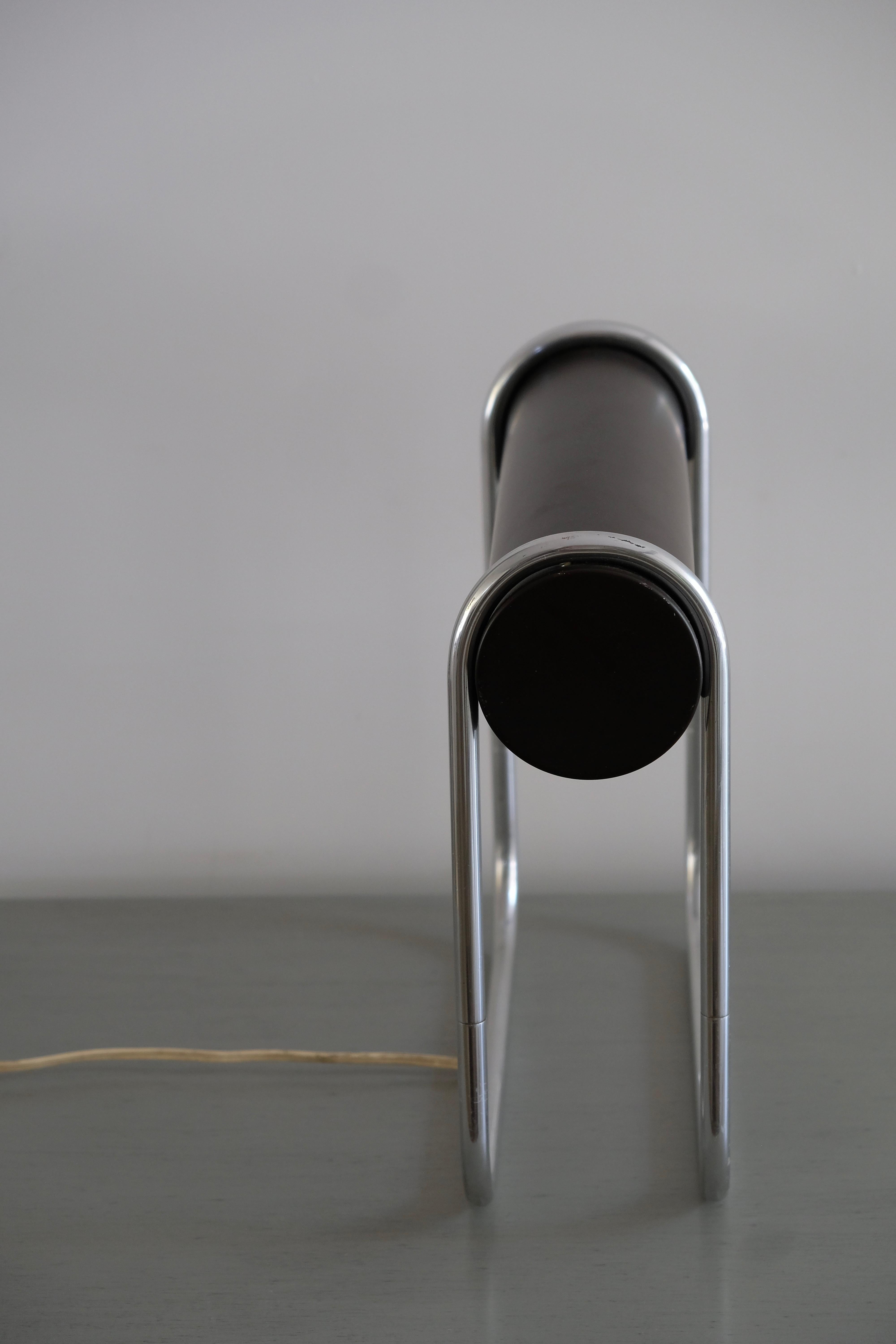 Industrial Bauhaus Style Chrome Nessen Table or Desk Lamp 2