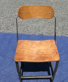 Industrial Bent Plywood Chair Adjustable