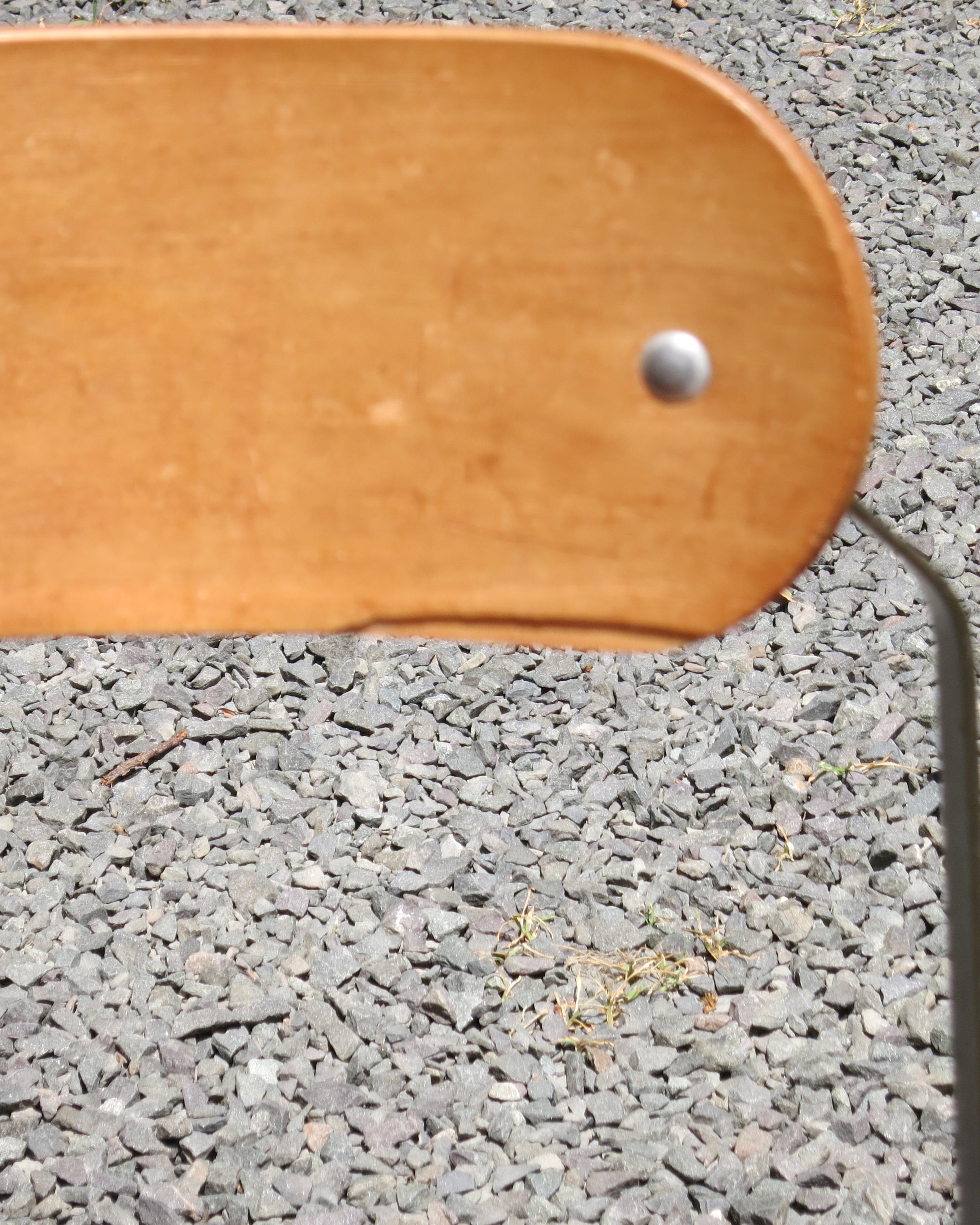 American Industrial Bent Plywood Chair Adjustable For Sale