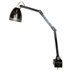 Industrial Black Adjustable Wall Lamp from Memlite, 1960s Industrial Black Adjustable Wall Lamp from Memlite, 1960s