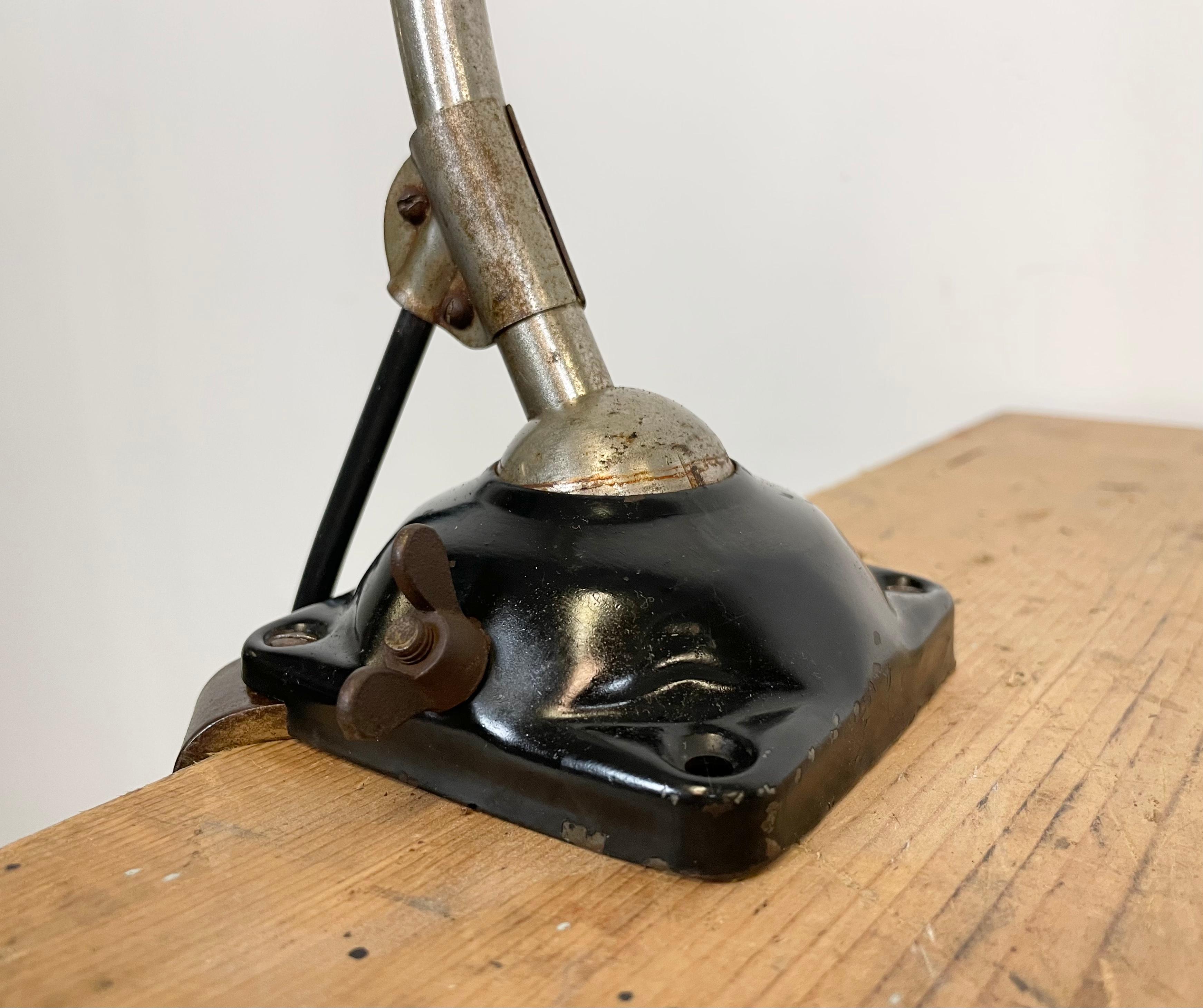 Industrial Black Enamel Desk Lamp, 1950s 7