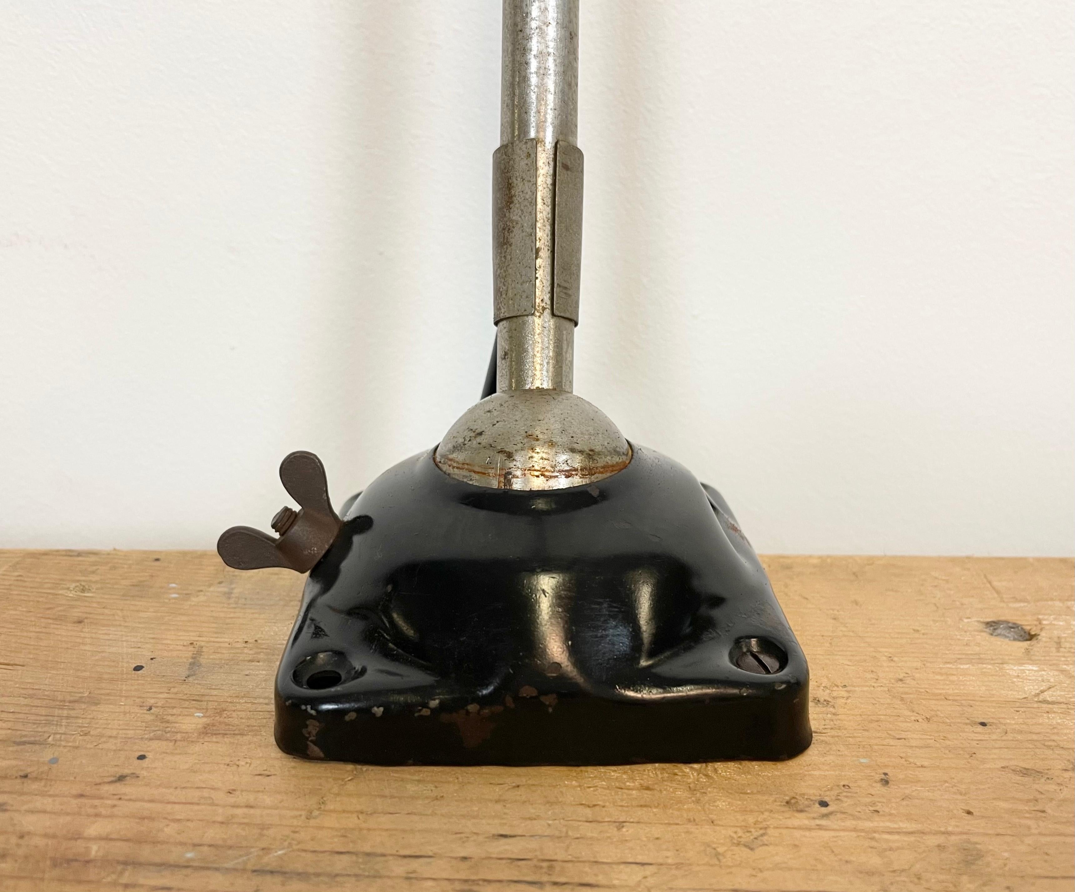 Industrial Black Enamel Desk Lamp, 1950s 13