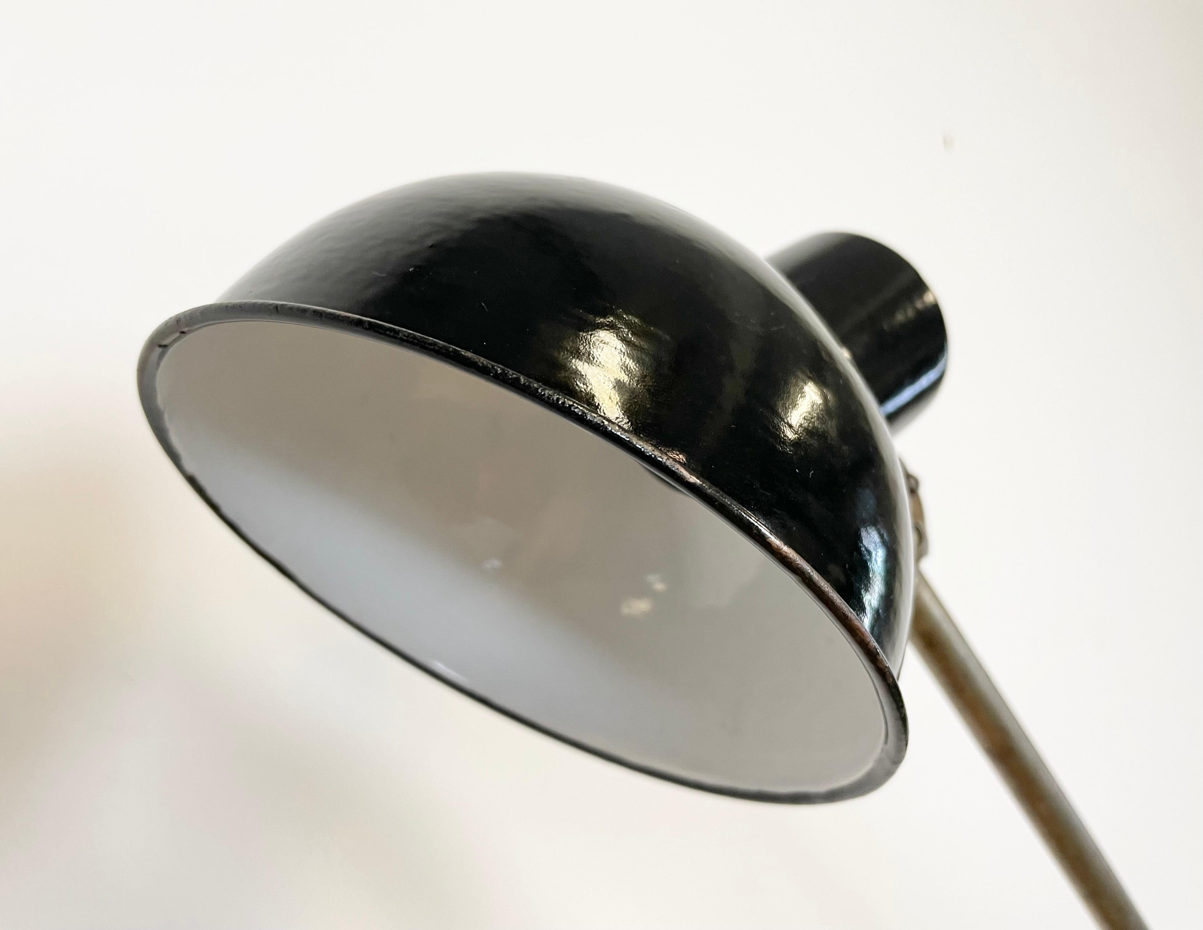 Industrial Black Enamel Desk Lamp, 1950s 1
