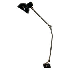 Industrial Black Enamel Desk Lamp, 1950s