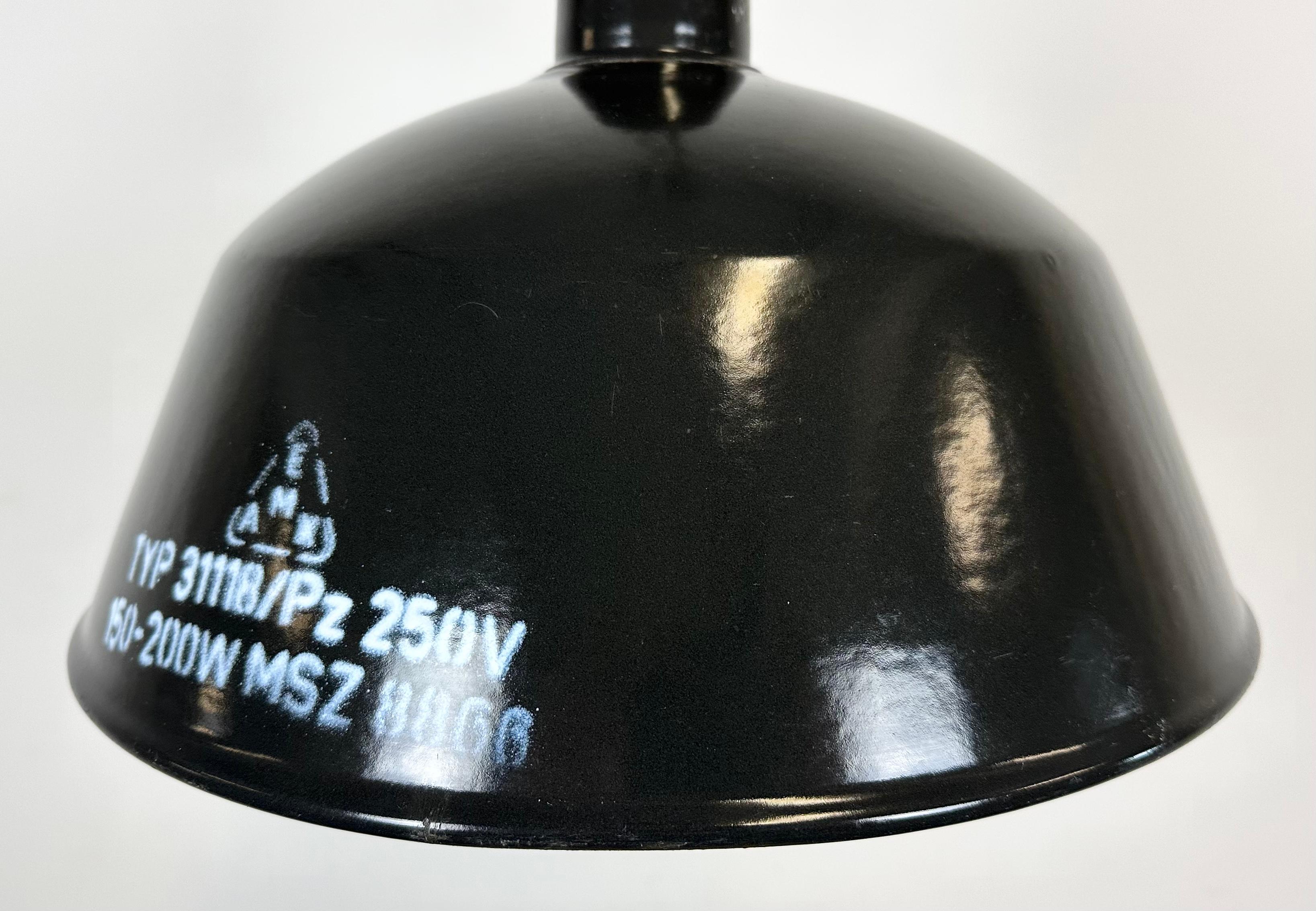 20th Century Industrial Black Enamel Pendant Lamp from EMAX, 1960s For Sale