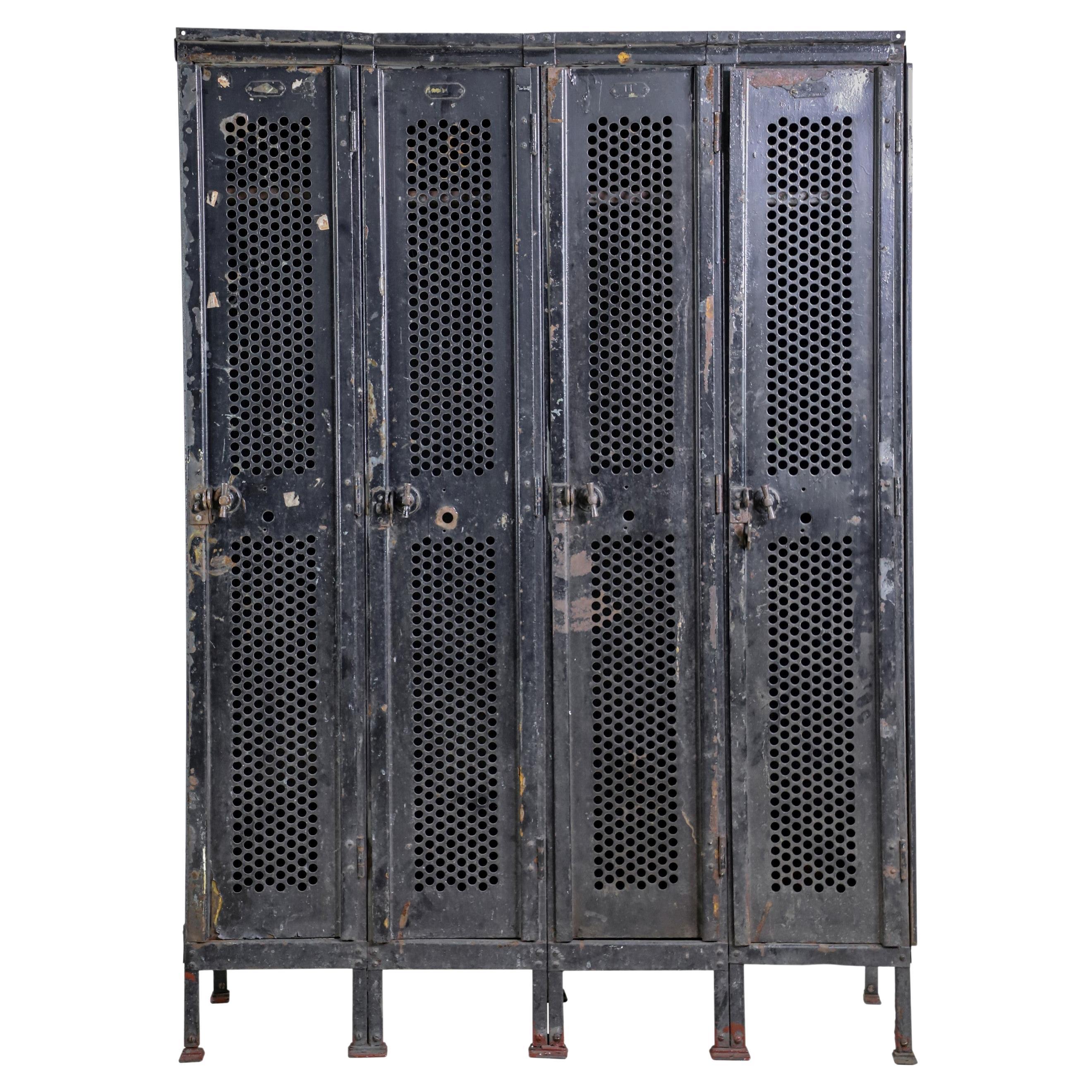 Single Stack Industrial Gym Locker Cubby Style Vintage Distressed