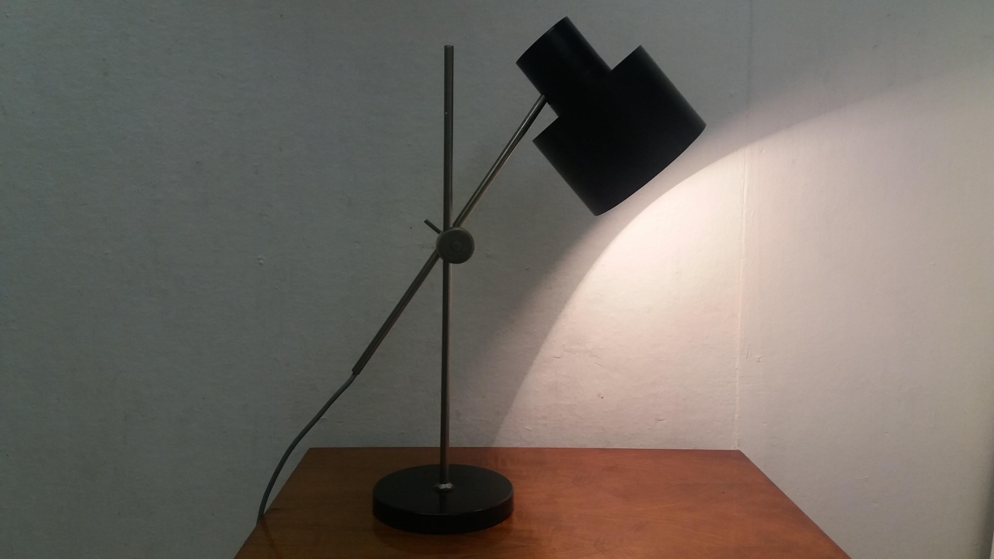 Industrial Black Table Lamp, 1960s 4