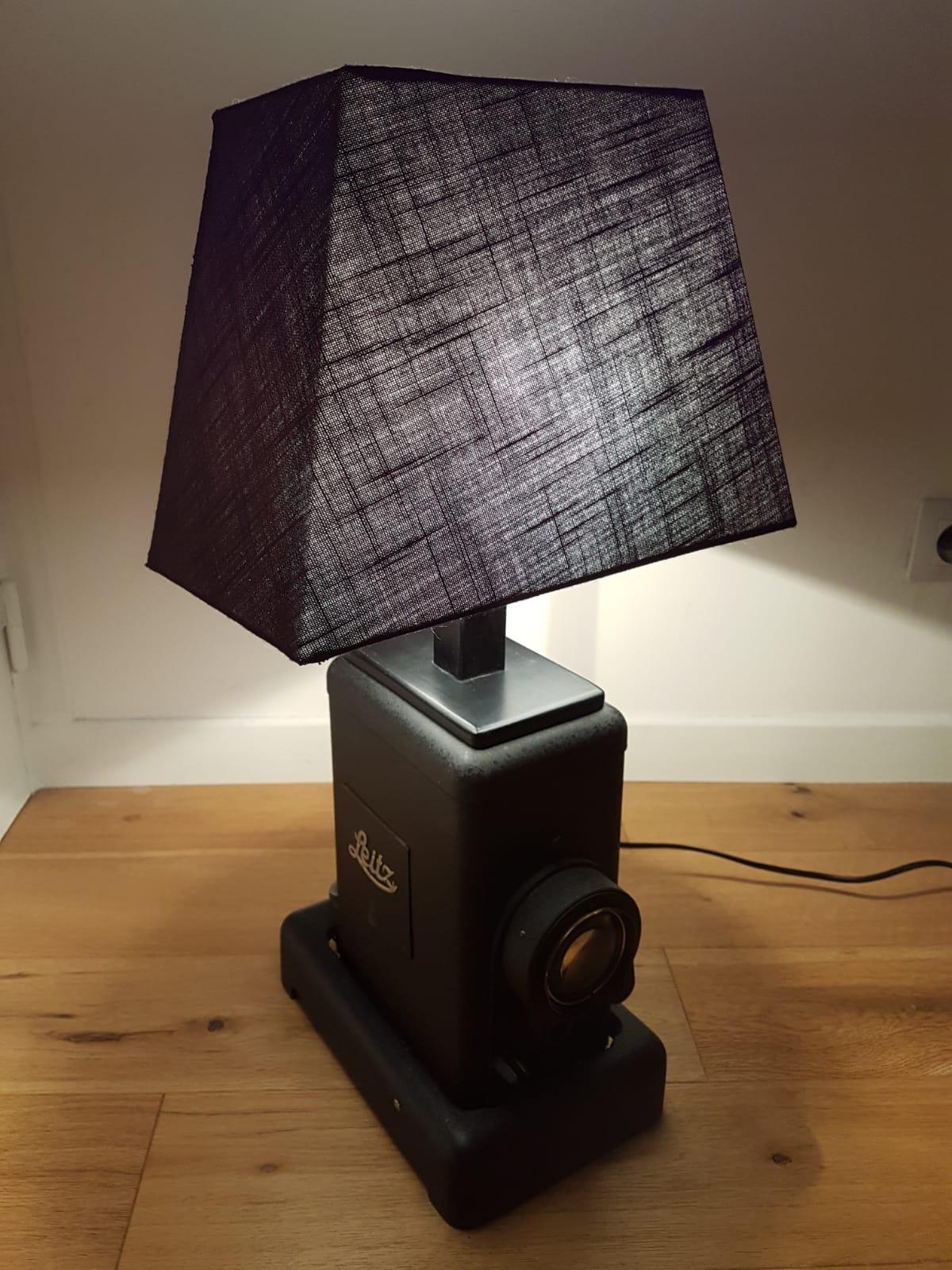 German Industrial Black table Lamp Vintage LEITZ LEICA  Film Projector For Sale