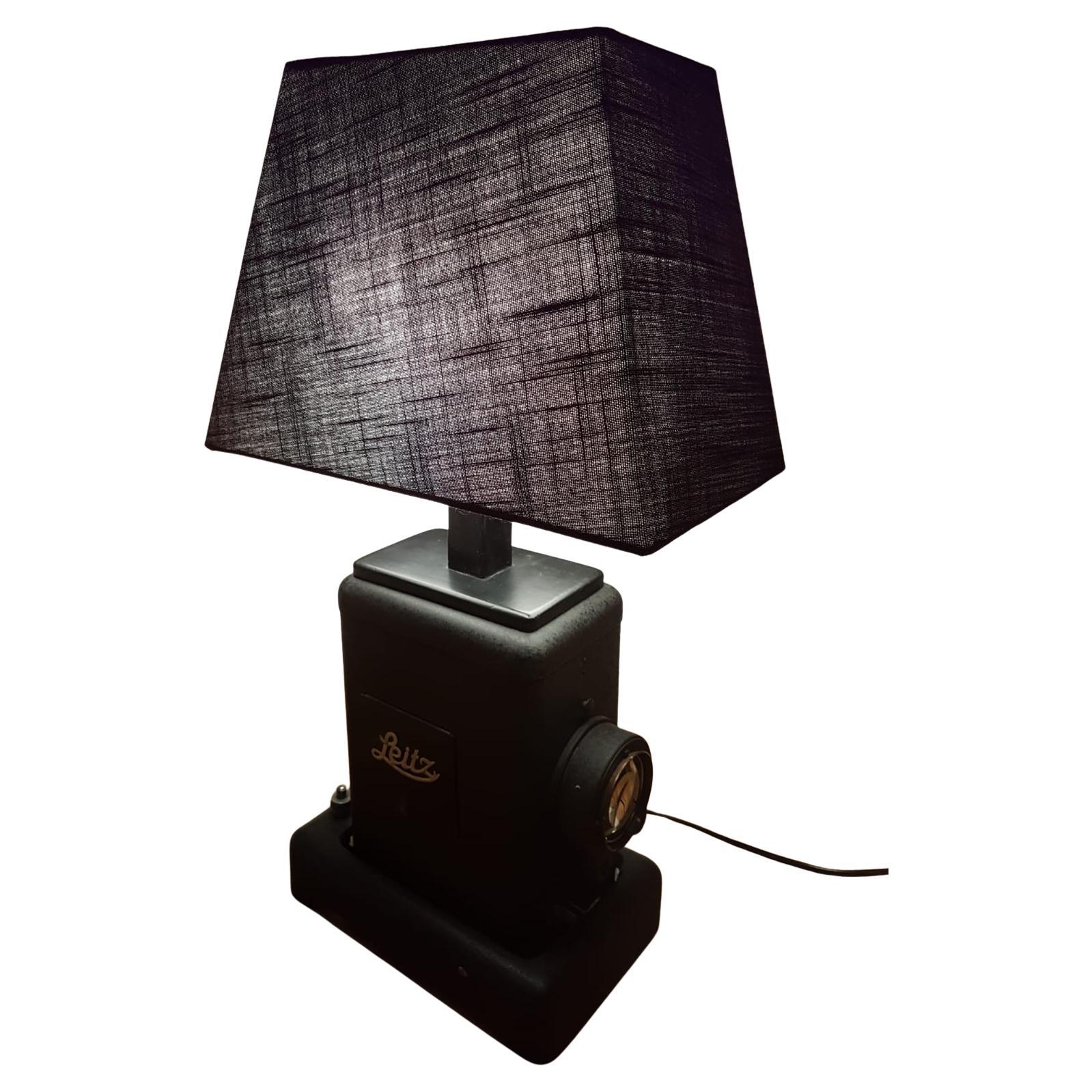 Industrial Black table Lamp Vintage LEITZ LEICA  Film Projector For Sale