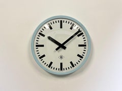 Industrial Blue Bakelite Wall Clock from TN, 1960s