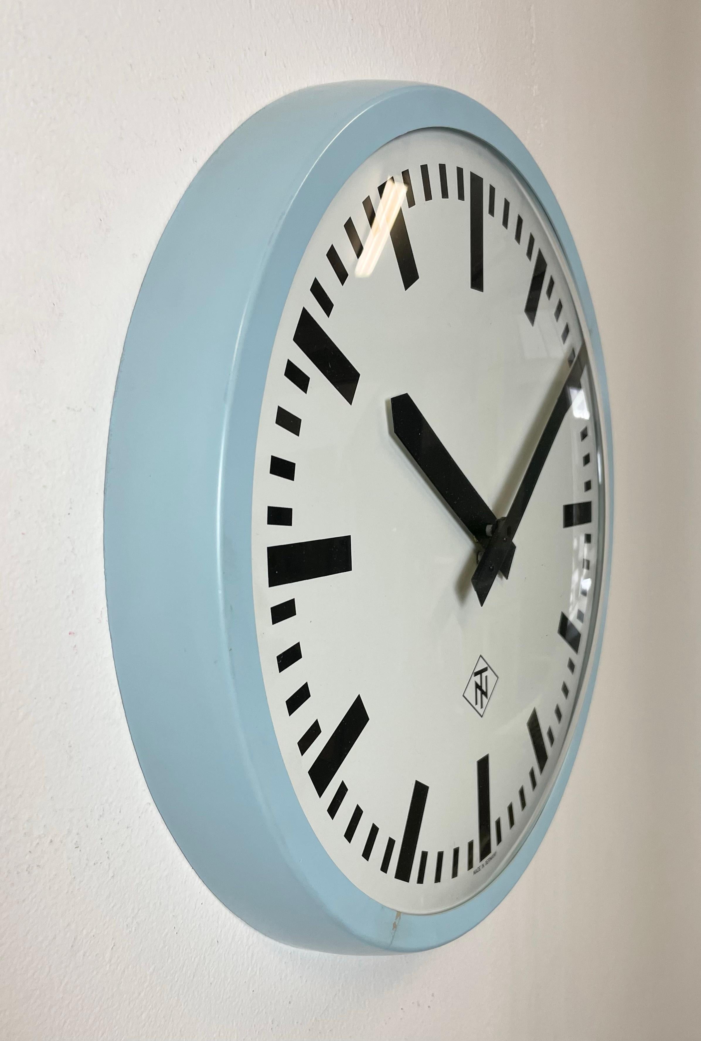 20th Century Industrial Blue Bakelite Wall Clock from TN, 1960s