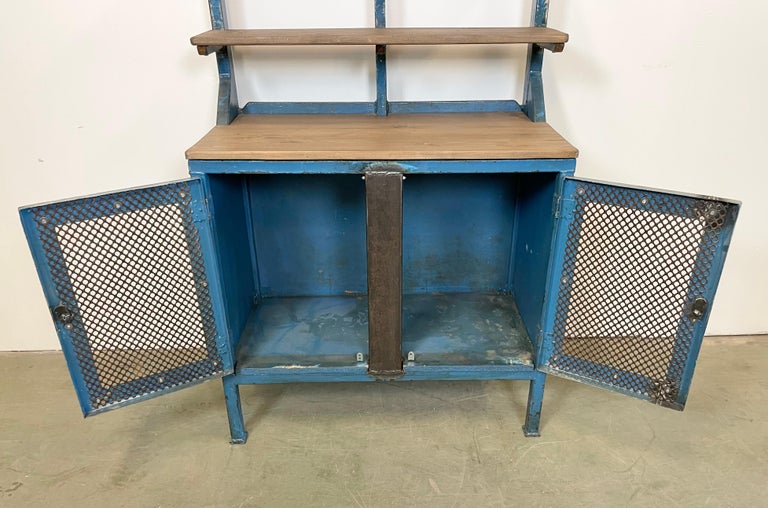 Industrial Blue Cabinet with Shelwes, 1960s For Sale 6