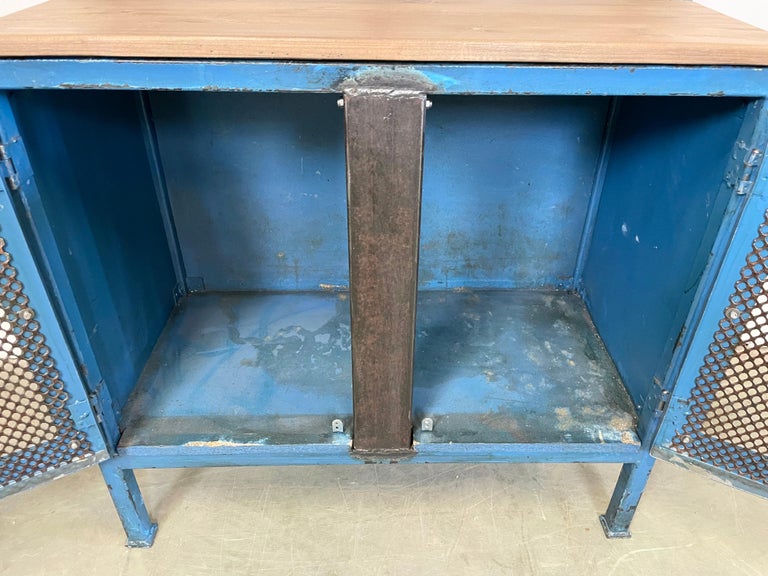 Industrial Blue Cabinet with Shelwes, 1960s For Sale 8