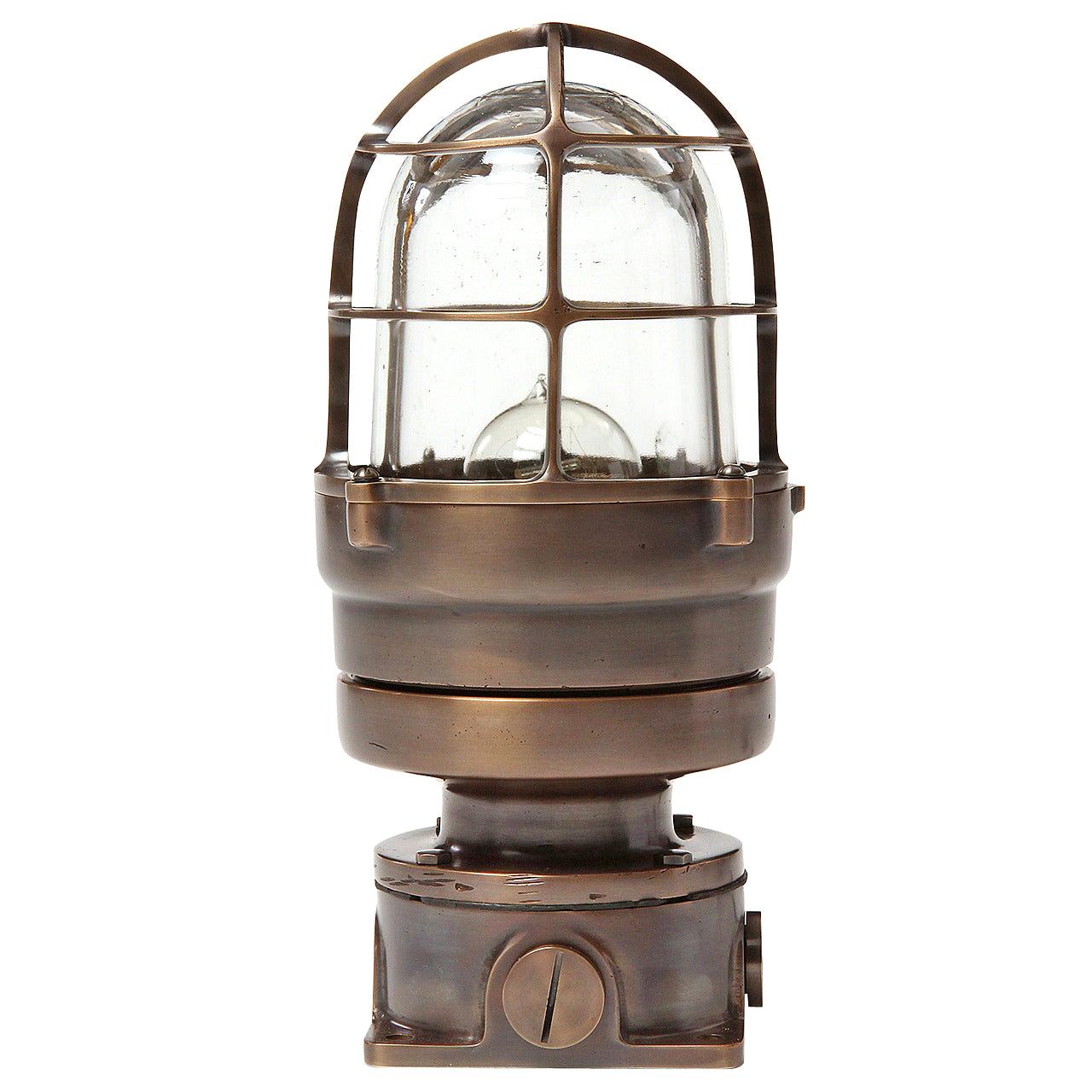 Industrial Bronze Caged Sconce