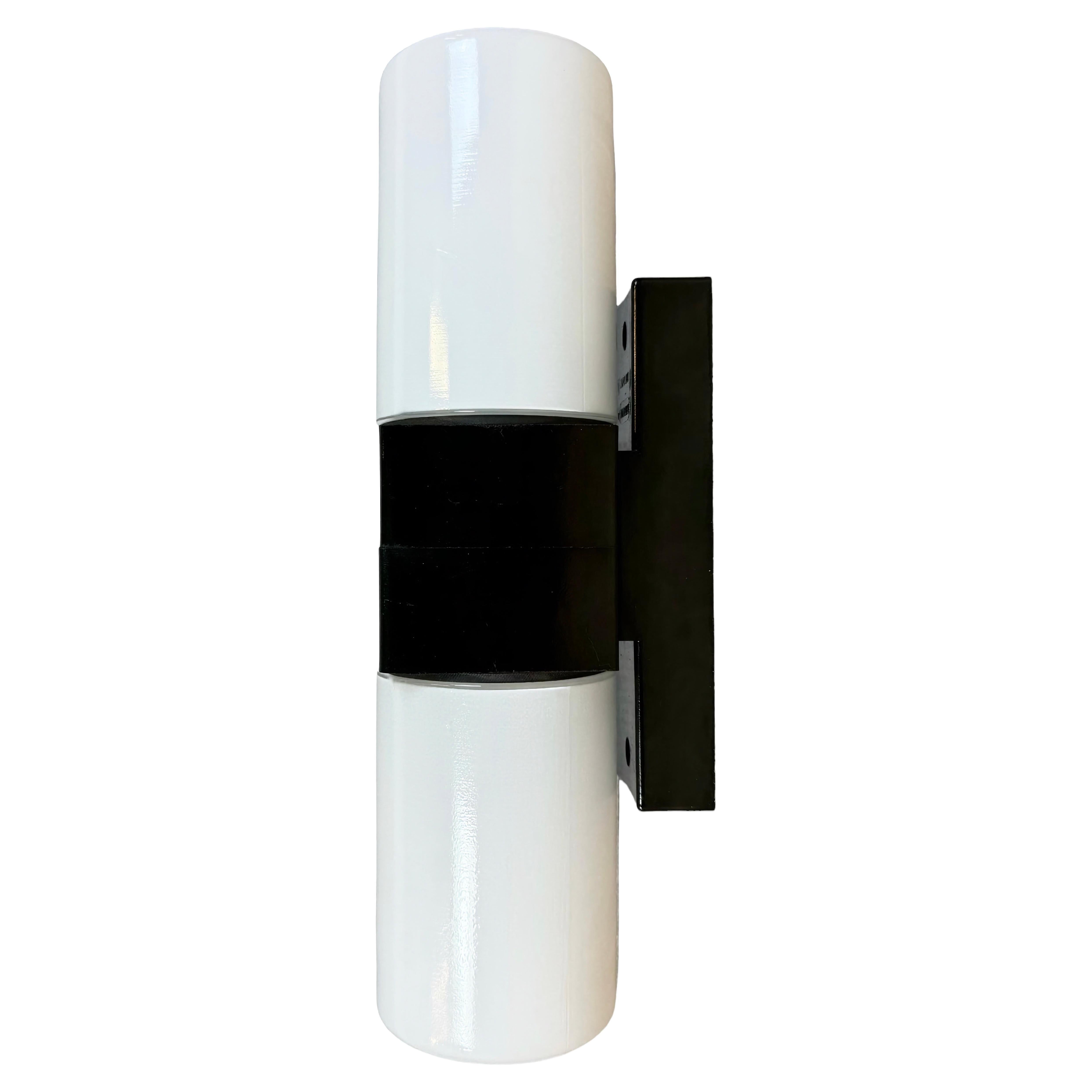 Industrial Brown Bakelite Wall Light with Milk Glass, 1960s