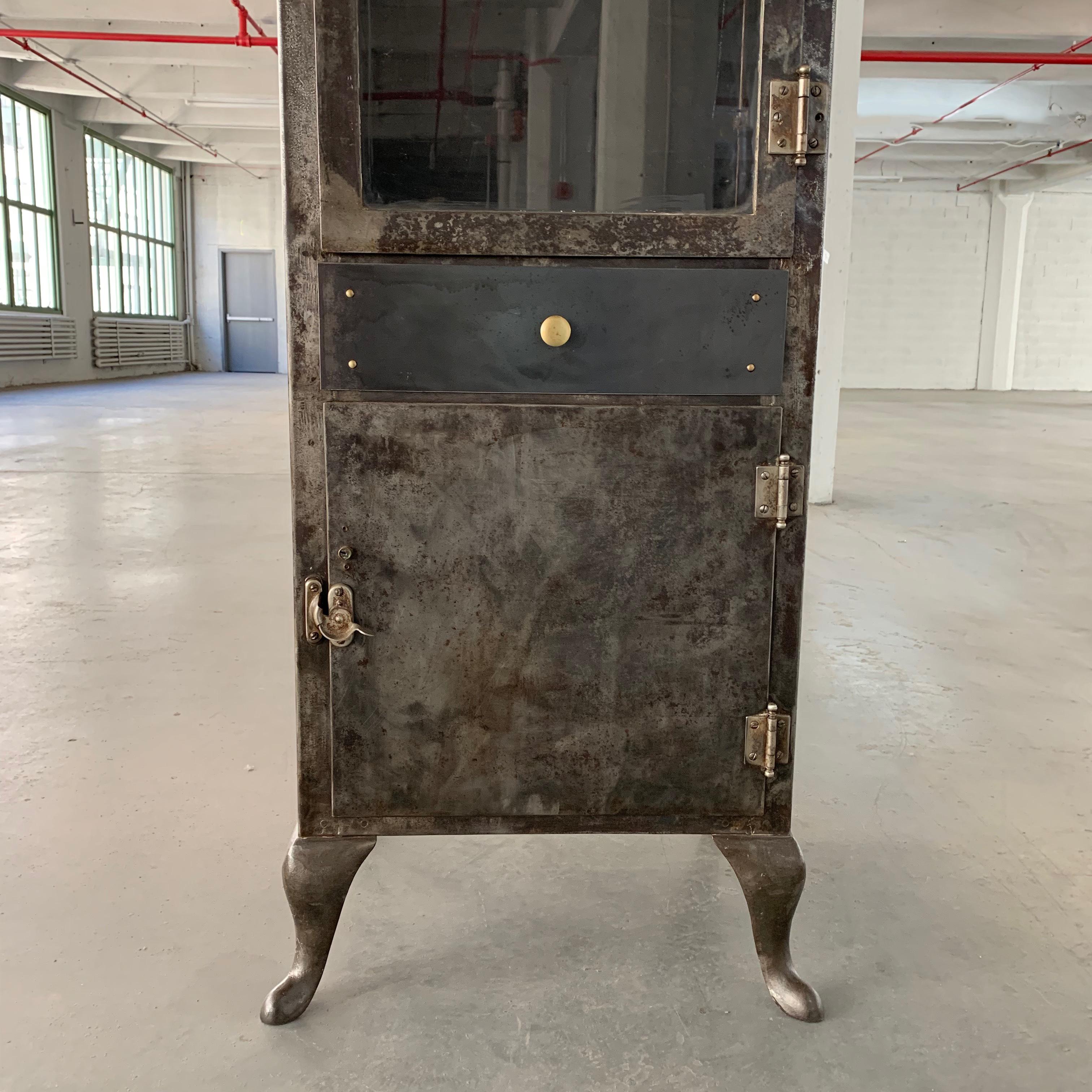 Industrial Brushed Steel Apothecary Cabinet 2