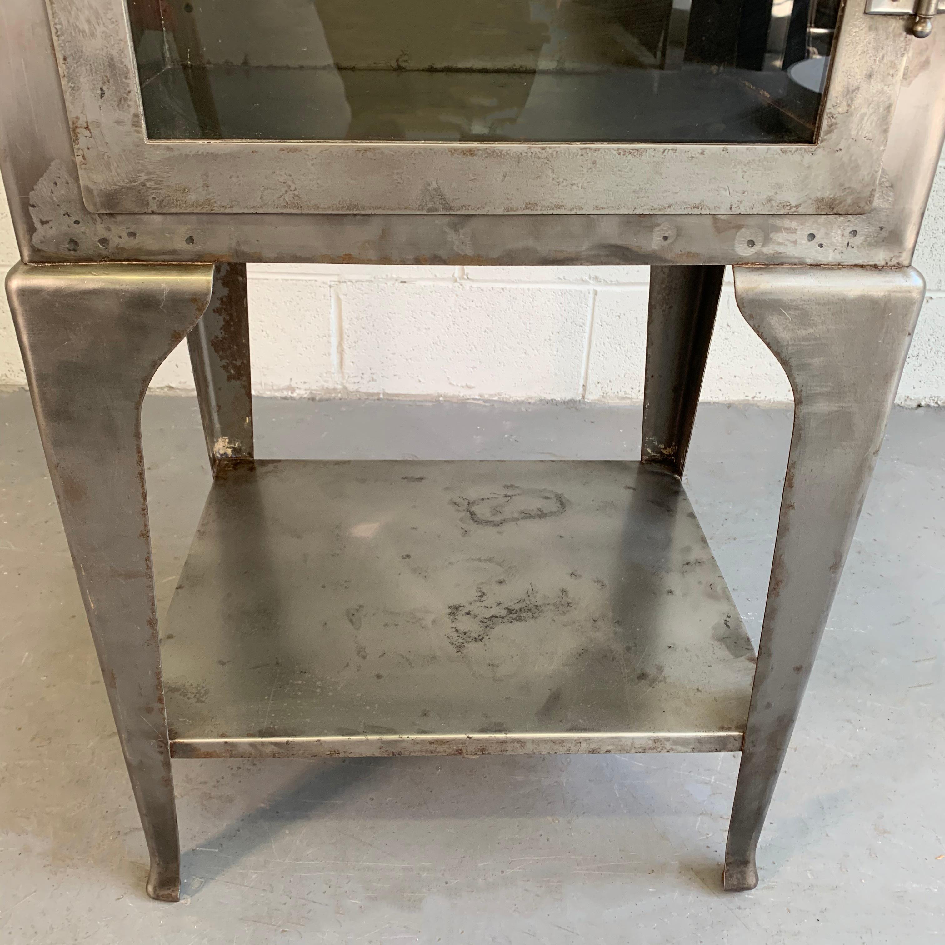 Industrial Brushed Steel Apothecary Display Cabinet 4