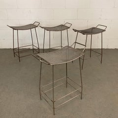 Industrial Brushed Steel Hospital Stools