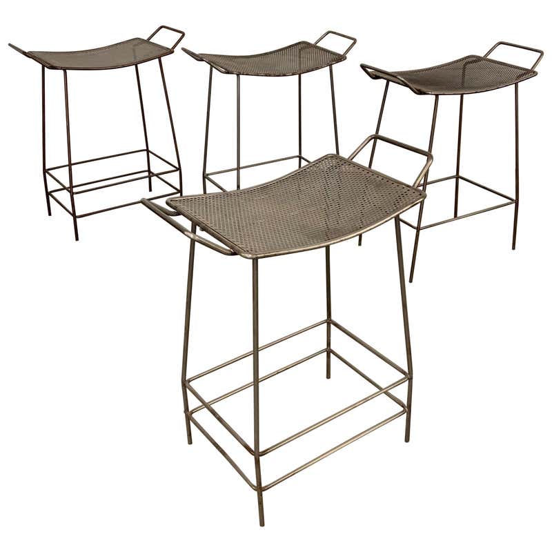 Three Industrial Steel Coil Bar Stools at 1stDibs | industrial coil ...