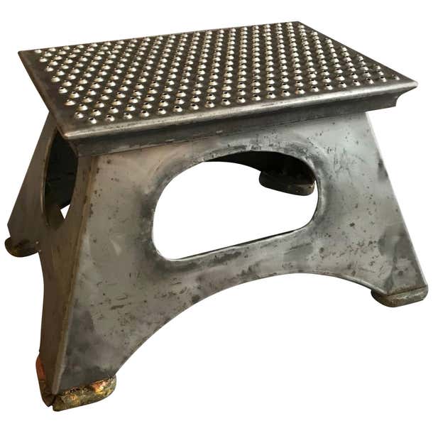 Industrial Brushed Steel Train Conductor Step Stool at 1stDibs ...