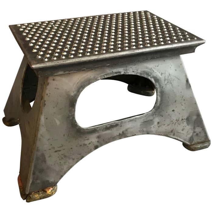 Industrial Brushed Steel Train Conductor Step Stool at 1stDibs ...