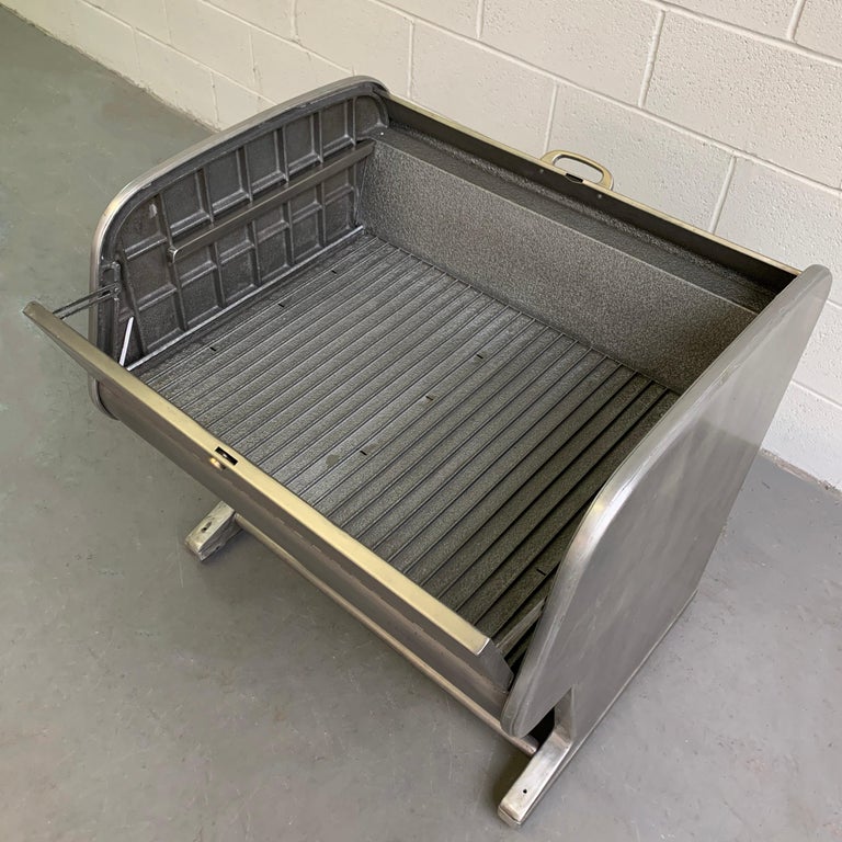 Industrial Brushed Steel X-Ray File Cabinet For Sale at 1stDibs