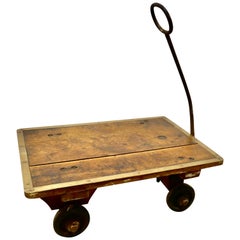 Antique Industrial Bullion and Coin, Bank Cart Trolley by Slingsby