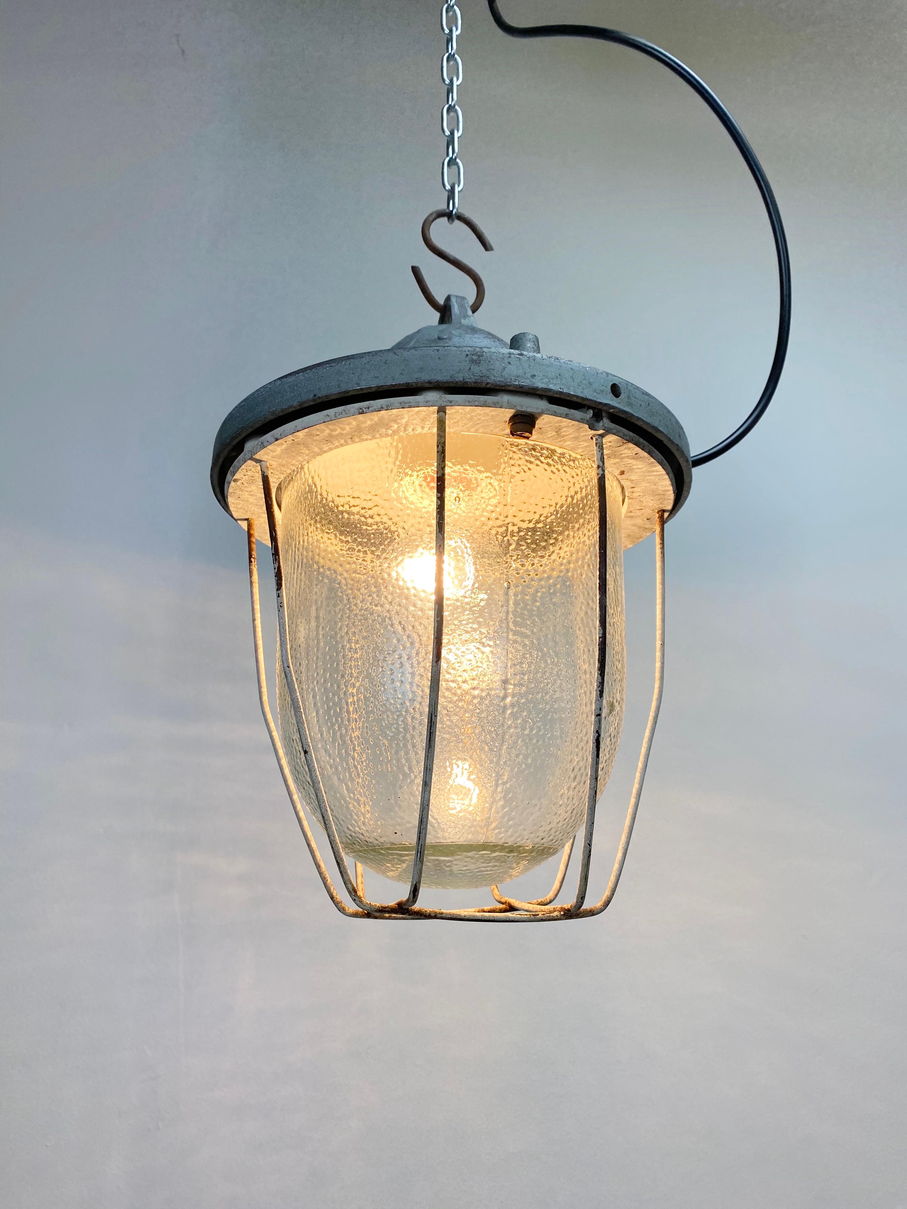 Mid-20th Century Industrial Bunker Lamp from Polam Gdansk, 1960s