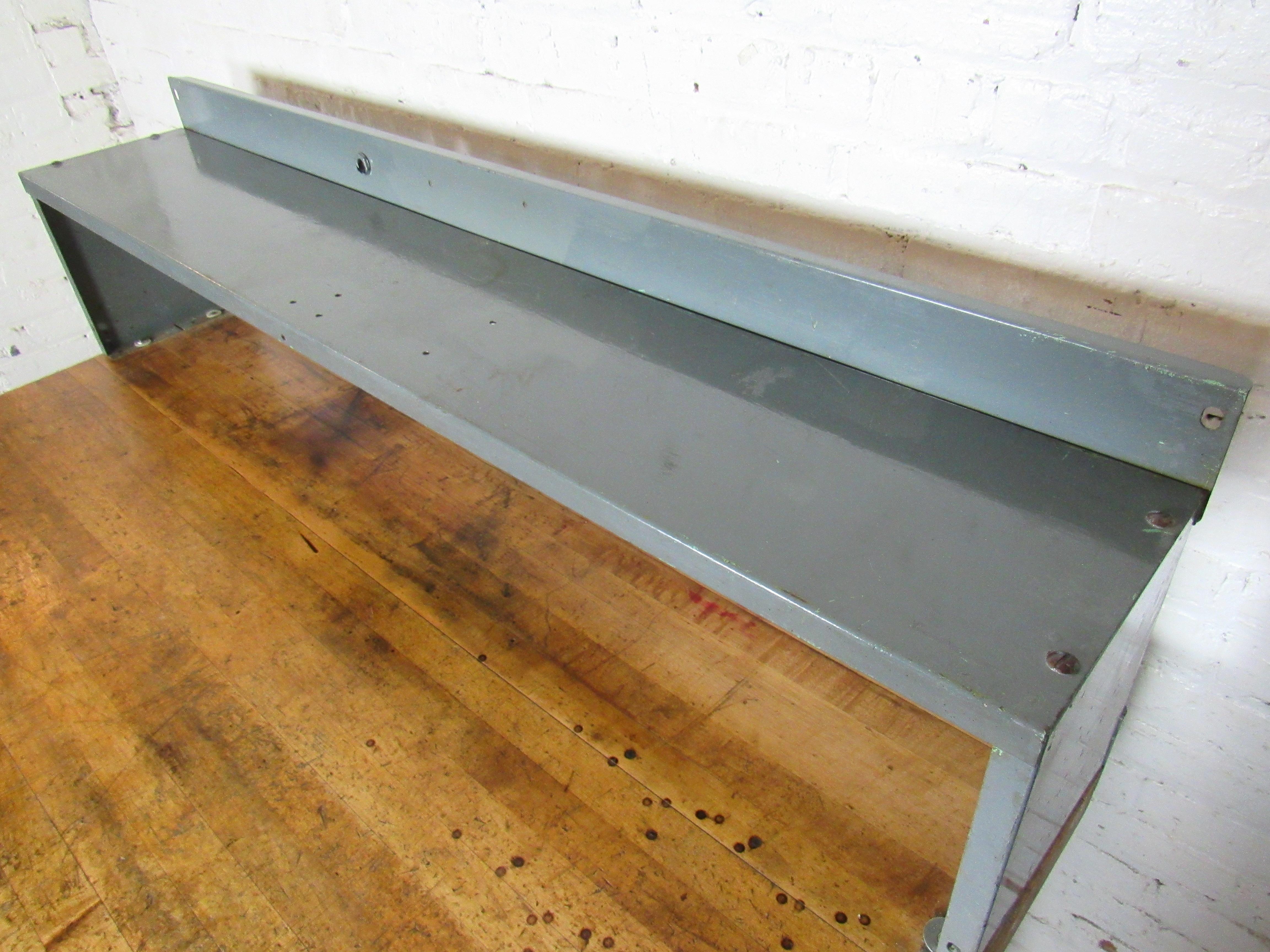 Industrial Butcher Block Desk In Distressed Condition In Brooklyn, NY