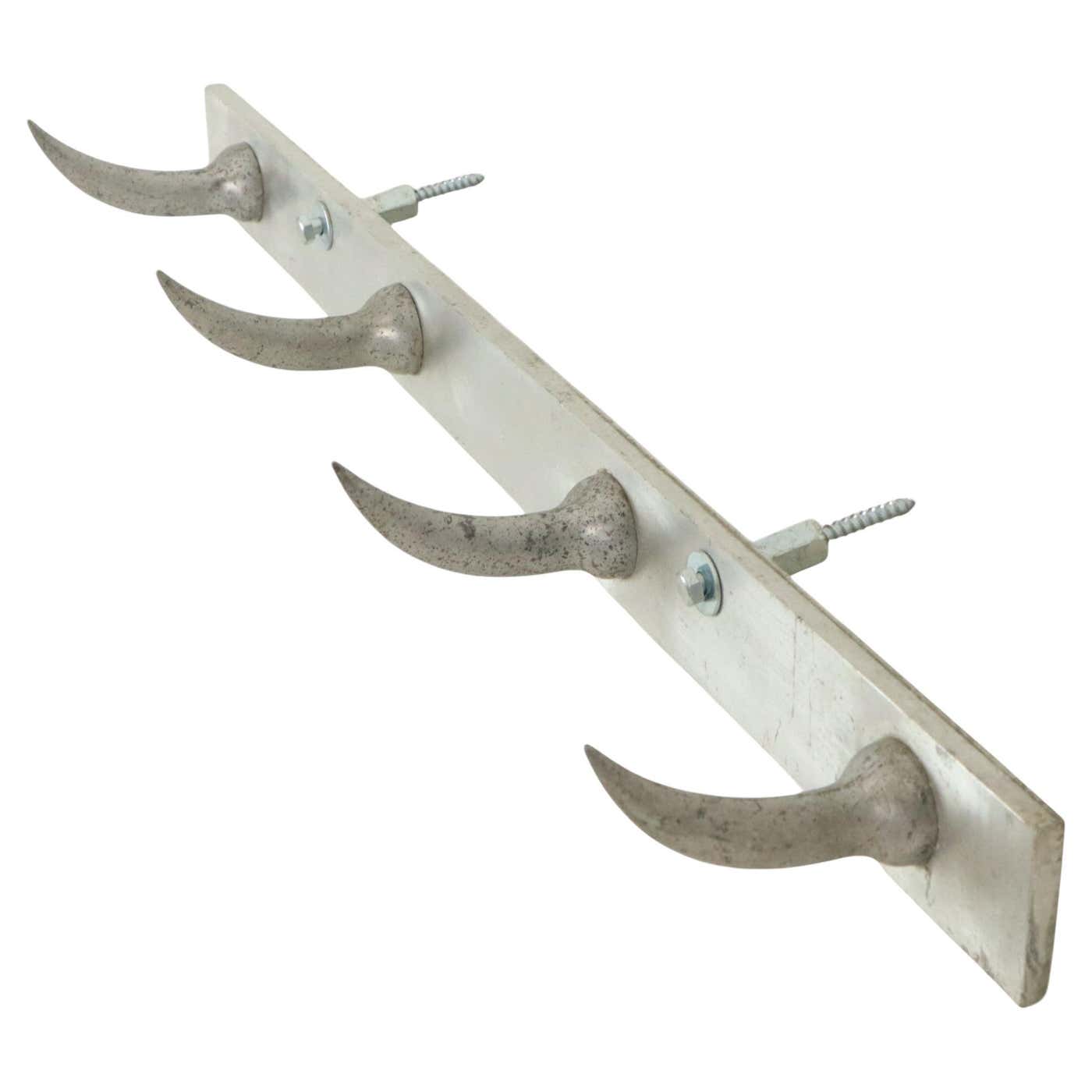 Industrial Butchers Rack Coat Rack 4 Hooks Wolf Teeth France For Sale ...