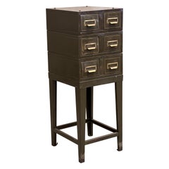 Industrial Cabinet Strafor Forges Strasbourgh, France, 1930s Original Paint