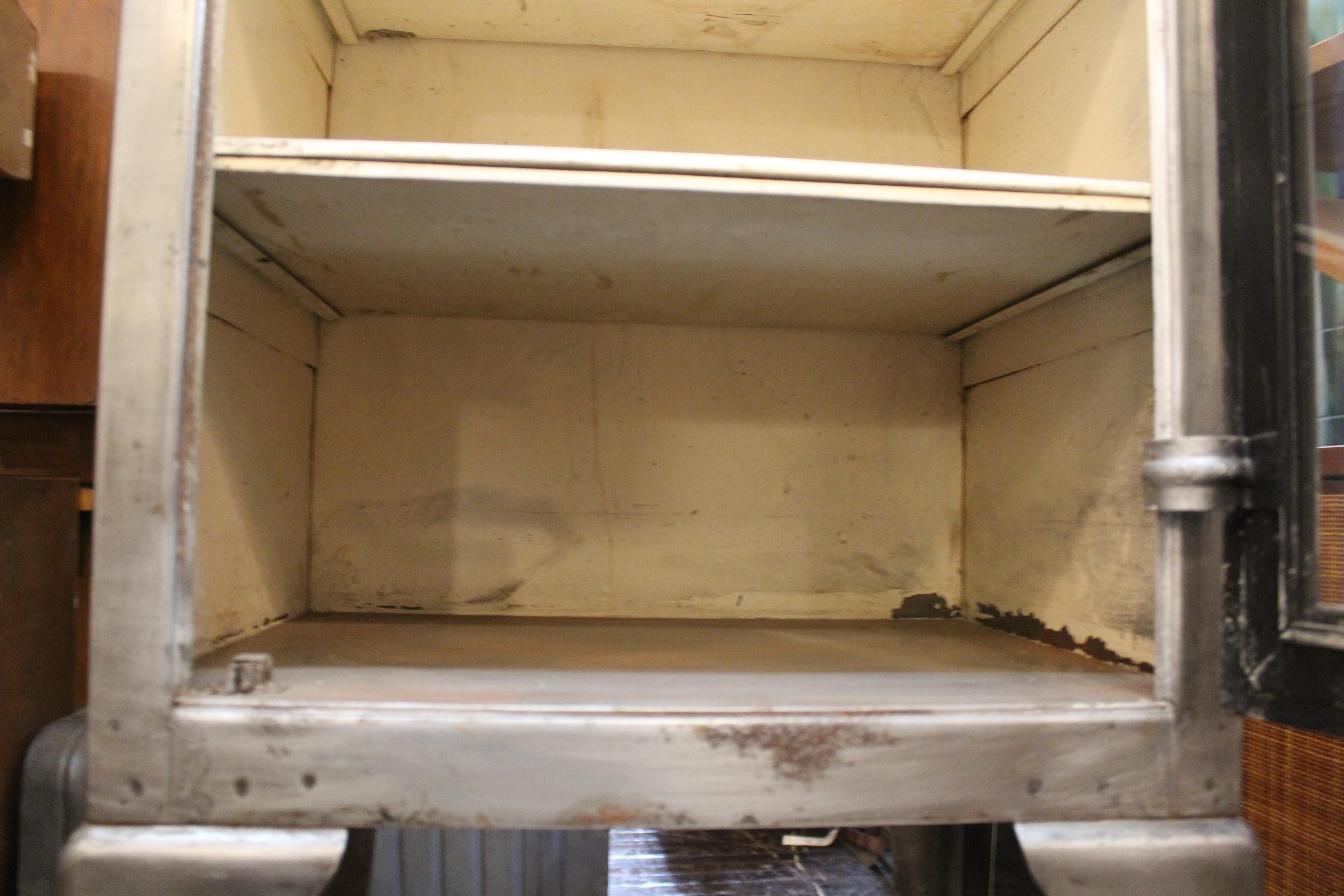 Industrial Cabinet with Shelves & Glass Door For Sale 10
