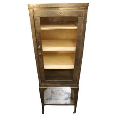 Industrial Metal Display Cabinet, Mid-20th Century