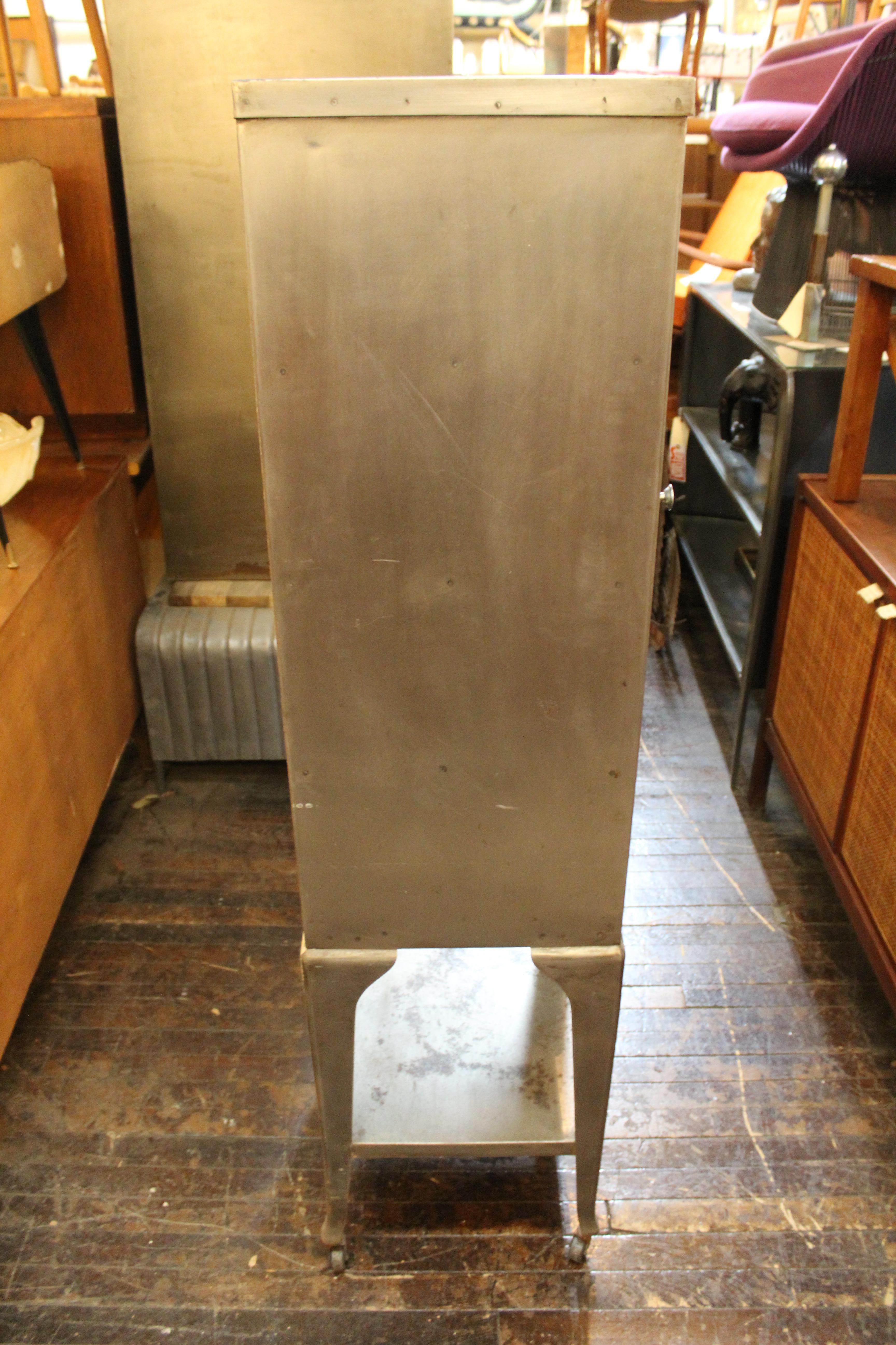 Industrial Cabinet with Shelves & Glass Door For Sale 1